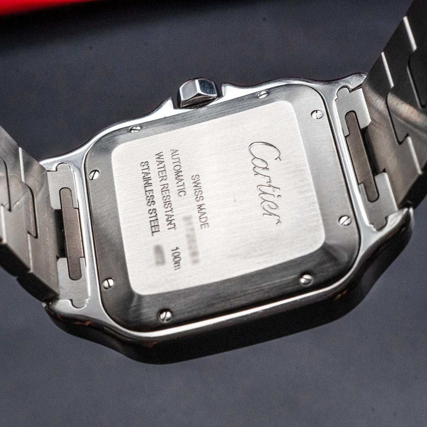 Cartier Santos De Cartier Large WSSA0030 Steel Blue Dial Box Papers 2021