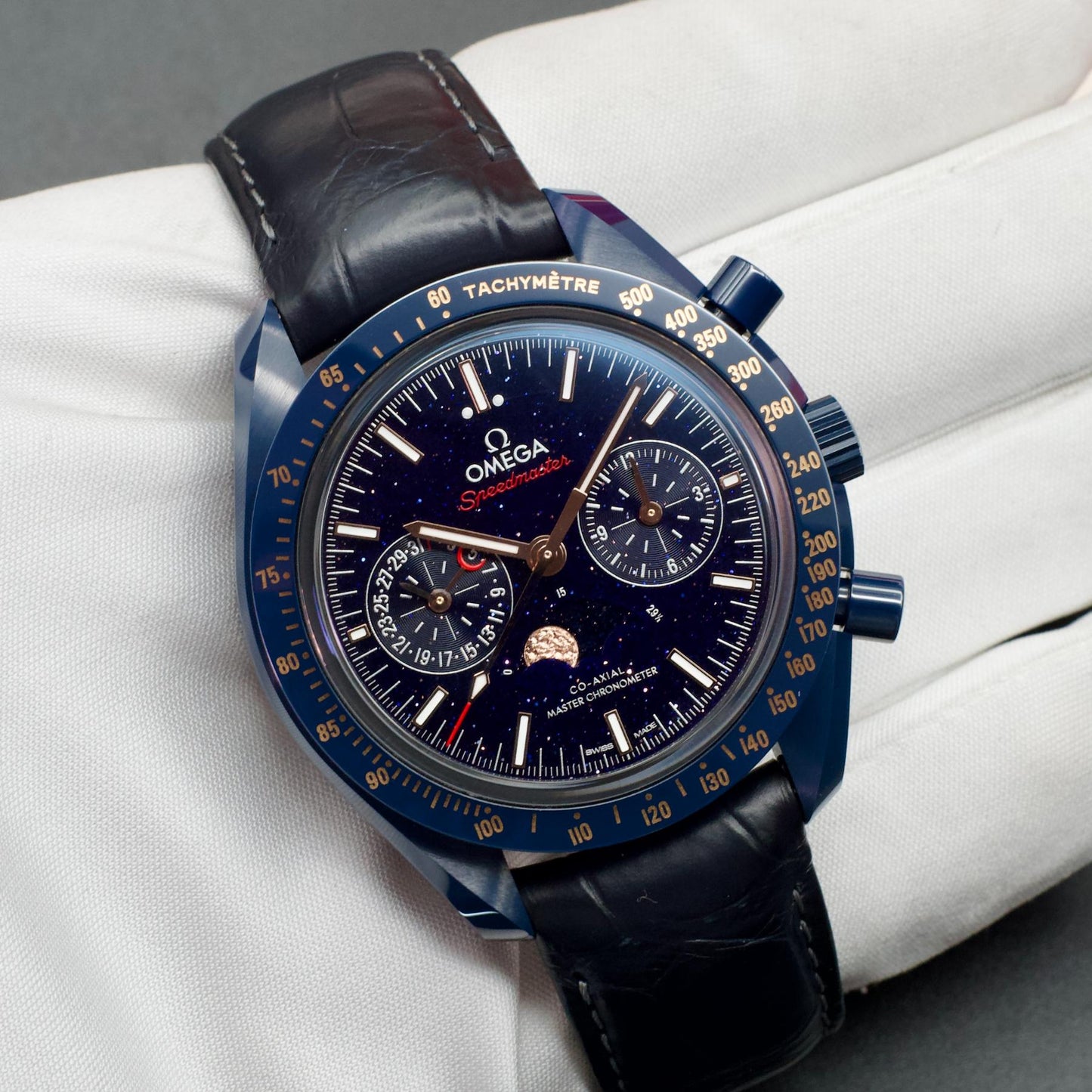 Omega Speedmaster Blue Side Moon Aventurine 44.25mm Ceramic 304.93.44.52.03.002