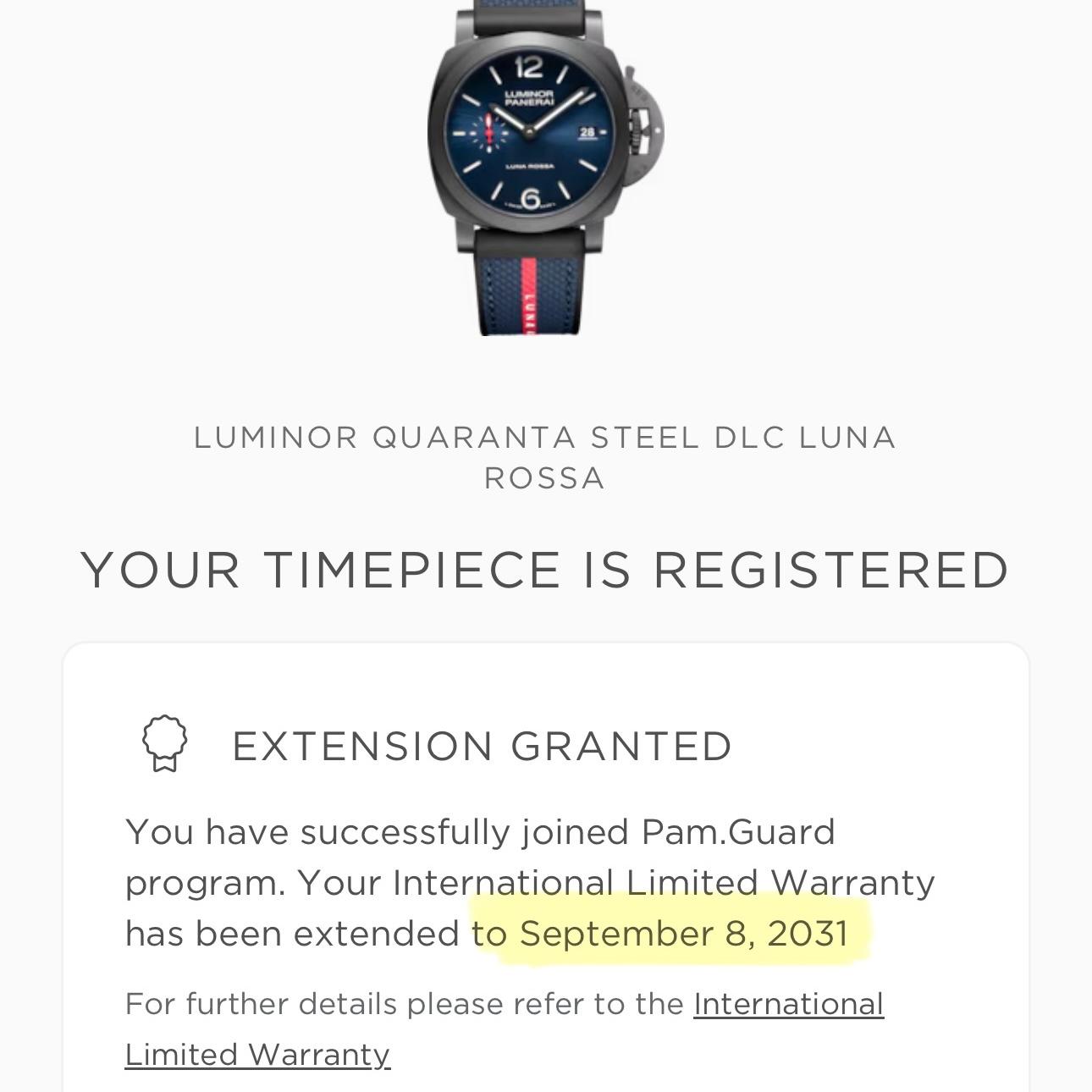Panerai PAM01408 Luminor Quaranta Luna Rossa Limited Edition DLC 40mm