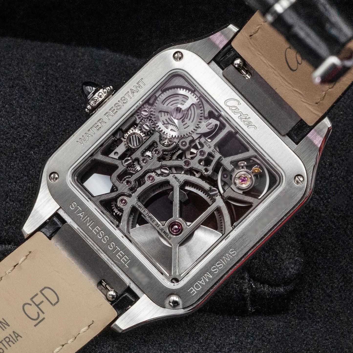 Cartier Santos-Dumont Skeleton Micro-Rotor WHSA0044 Steel Case Box Papers 2025