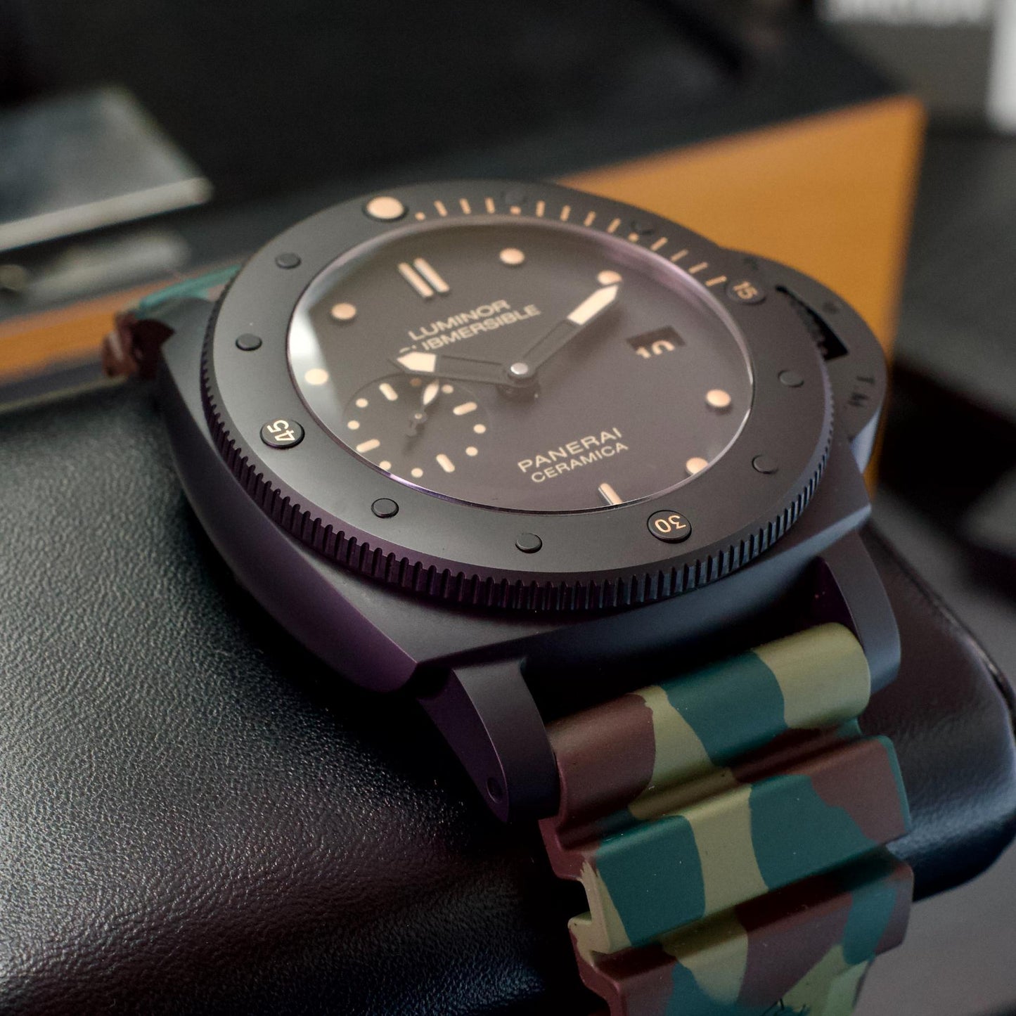 Panerai PAM00508 Submersible Ceramica 47mm Black Ceramic Camo Ltd 1000 B&P