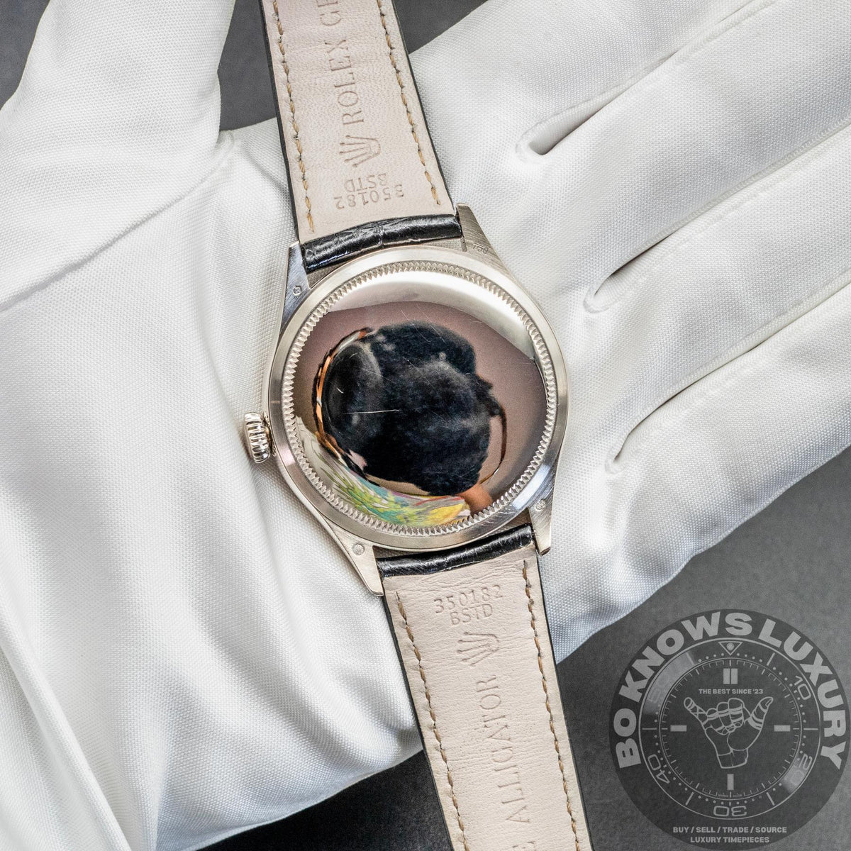 Rolex Cellini Time 50509 39mm 18K White Gold Black Roman Dial Box Papers CPO