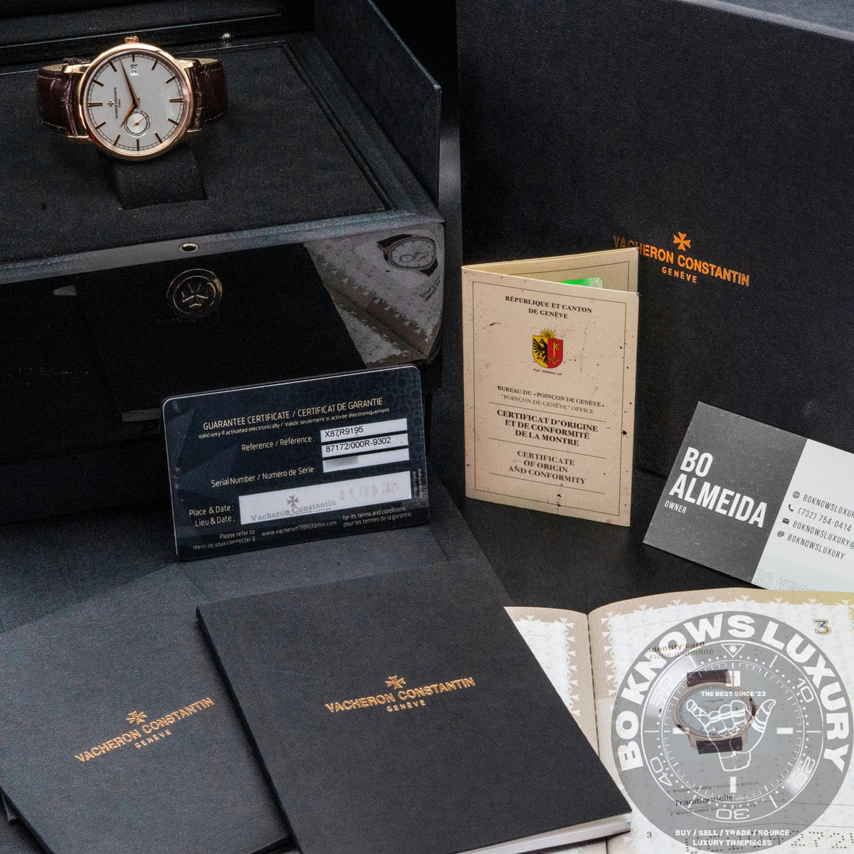 Vacheron Constantin Traditionnelle 87172/000R-9302 38mm Rose Gold Box Papers