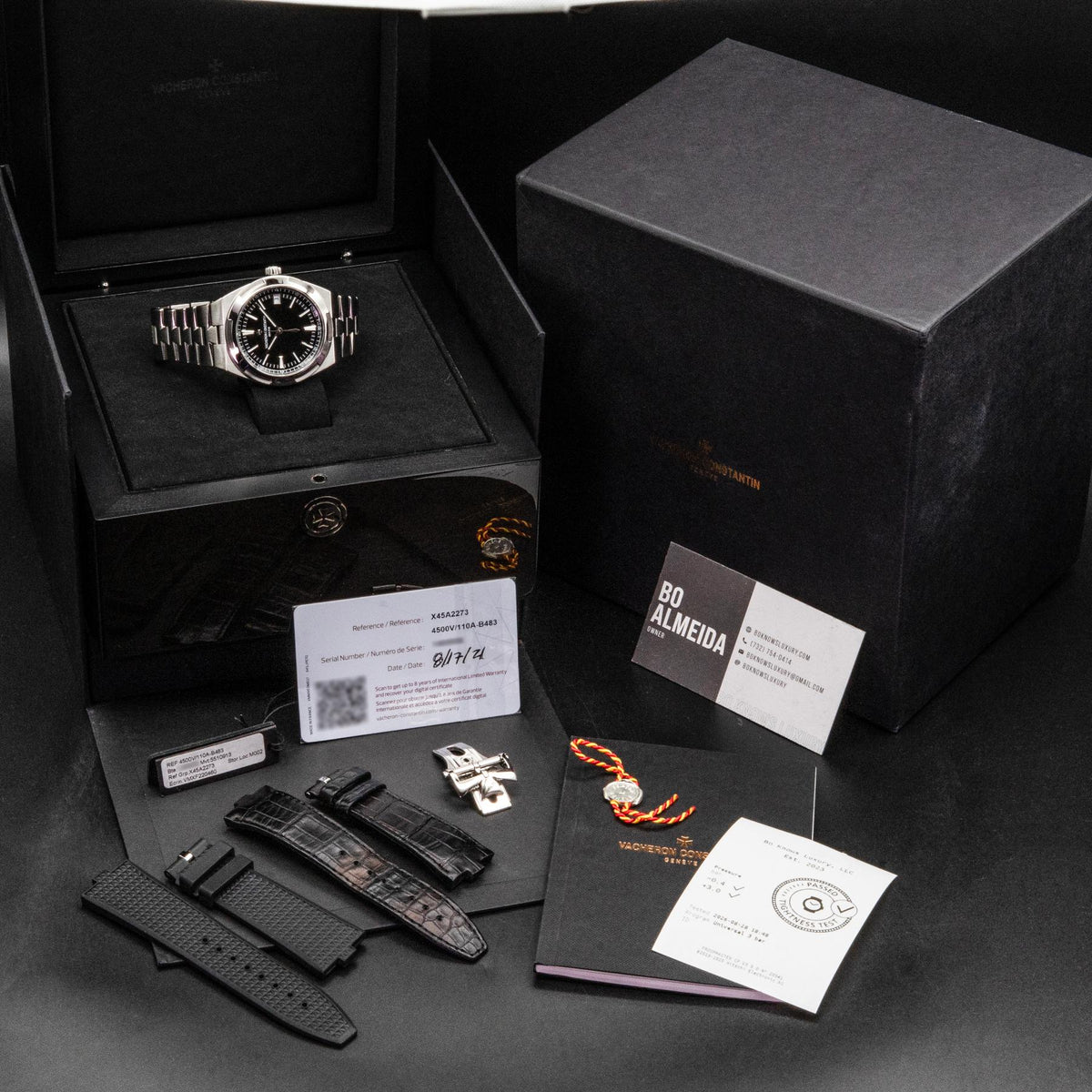 Vacheron Constantin Overseas 4500V/110A-B483 Steel Black Dial Box Papers 2021