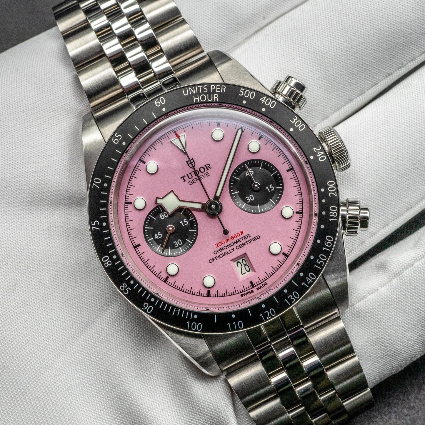 Tudor Black Bay Chrono Pink M79360N-0019 41mm Steel Box Papers 2024