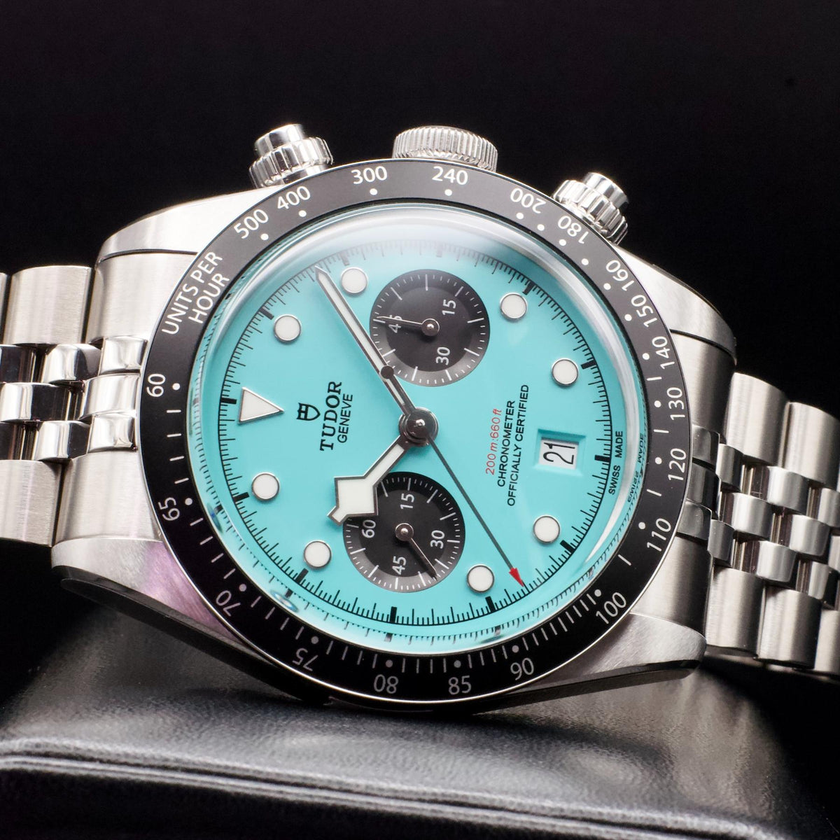 Tudor Black Bay Chrono Flamingo Blue 79360N 41mm Steel Turquoise Box Papers 2026