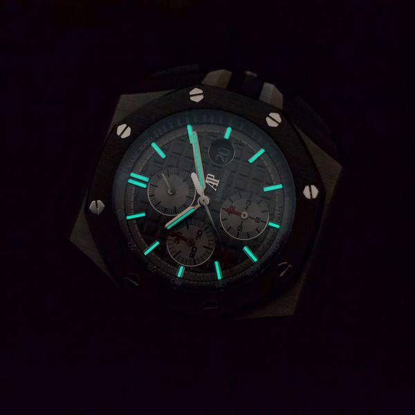 Audemars Piguet Royal Oak Offshore Chronograph Titanium Ceramic Gray Dial 44 B&P