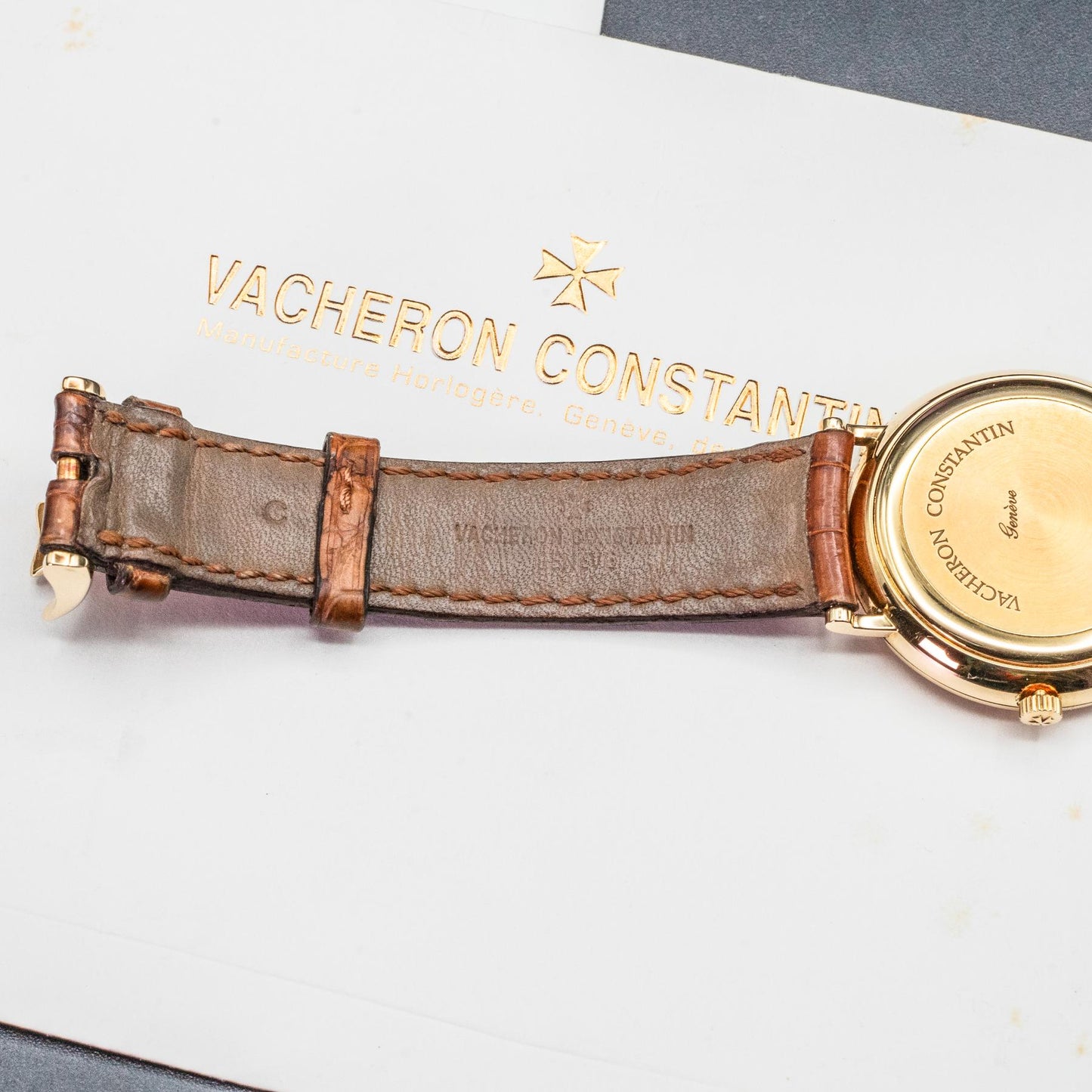 Vacheron Constantin Patrimony 42002 35mm Yellow Gold Champagne Dial Papers