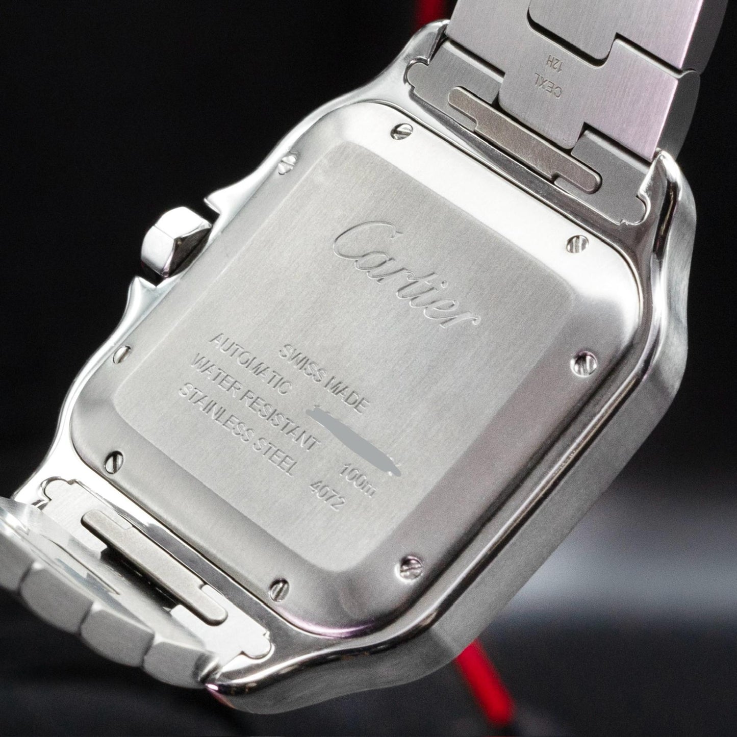 Cartier Santos WSSA0009 Large Steel Silver Dial 39.8mm Box Papers 2018