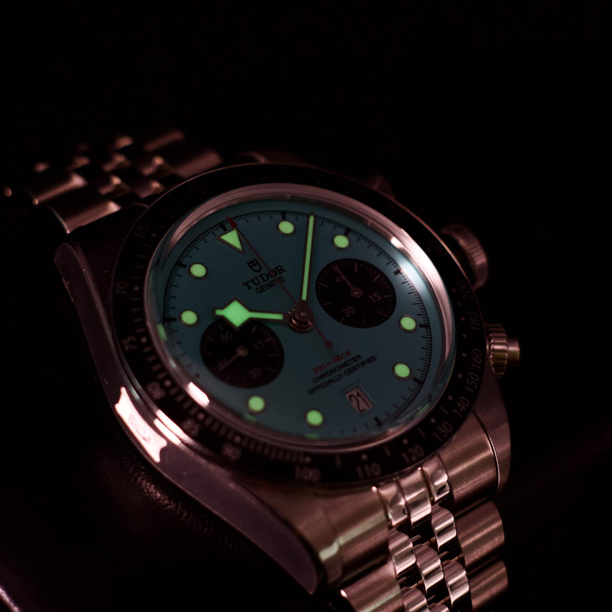 Tudor Black Bay Chrono Flamingo Blue 79360N 41mm Steel Turquoise Box Papers 2026