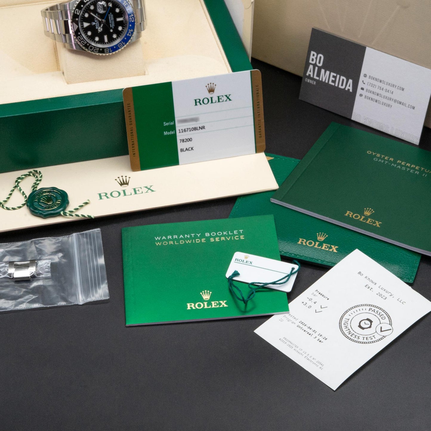 Rolex GMT-Master II 116710BLNR Batman 40mm Steel Black Dial Box Papers 2018