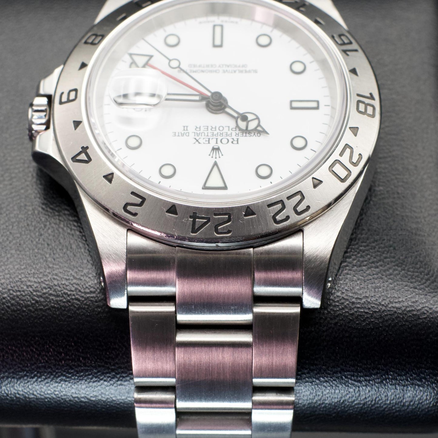 Rolex Explorer II 16570 Polar White Dial 40mm Steel Bracelet Box Year 1999