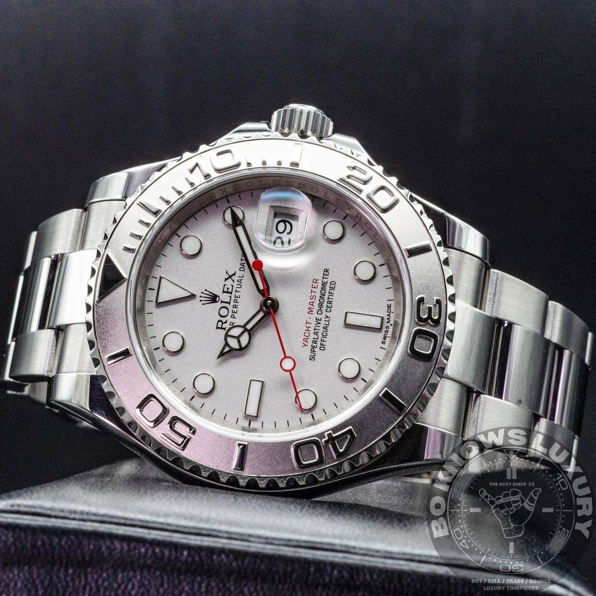 Rolex Yacht-Master 116622 40mm Steel Platinum Bezel Rhodium Dial Papers 2015
