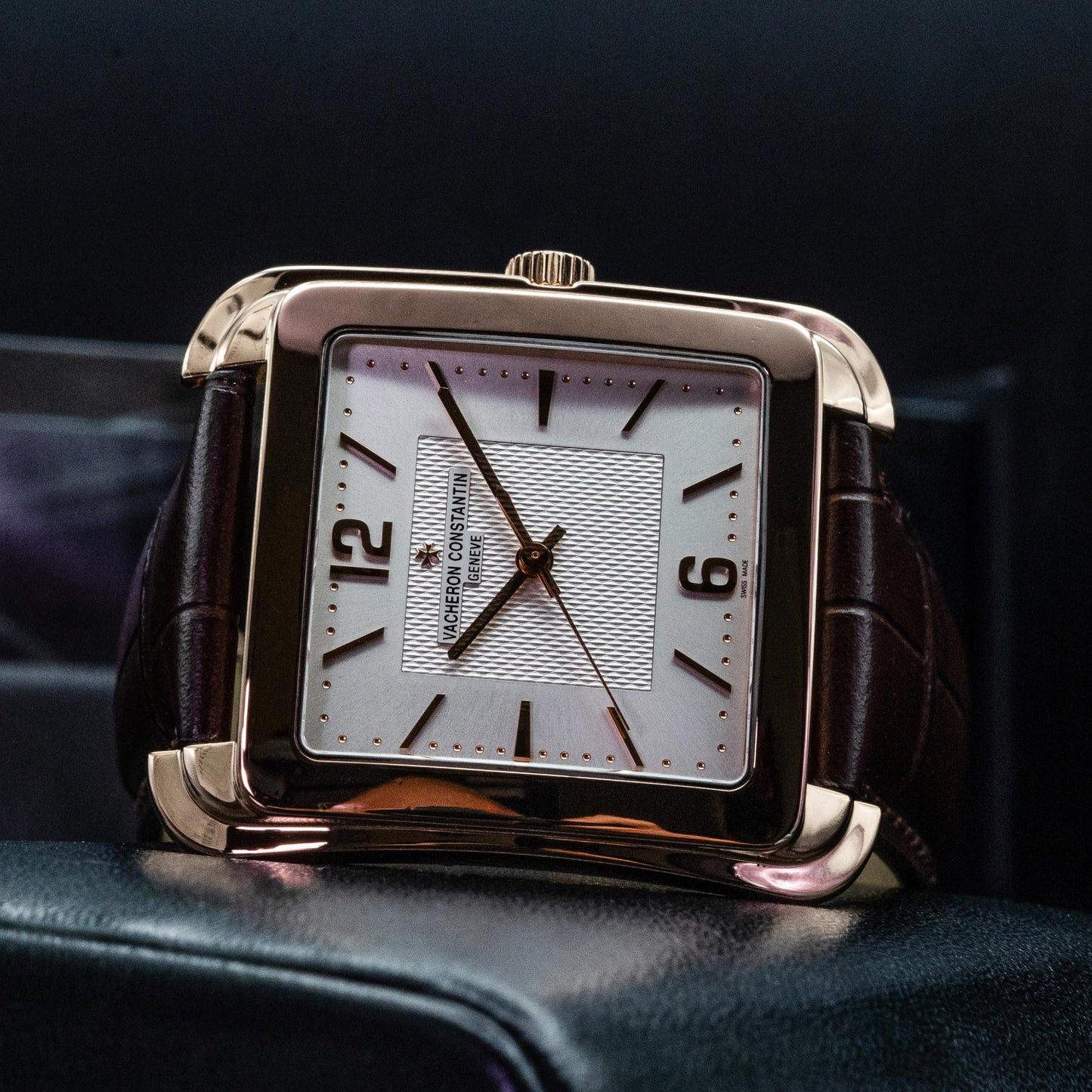 Vacheron Constantin Toledo 1951 86300/000R-9826 Rose Gold Silver Dial Box Papers