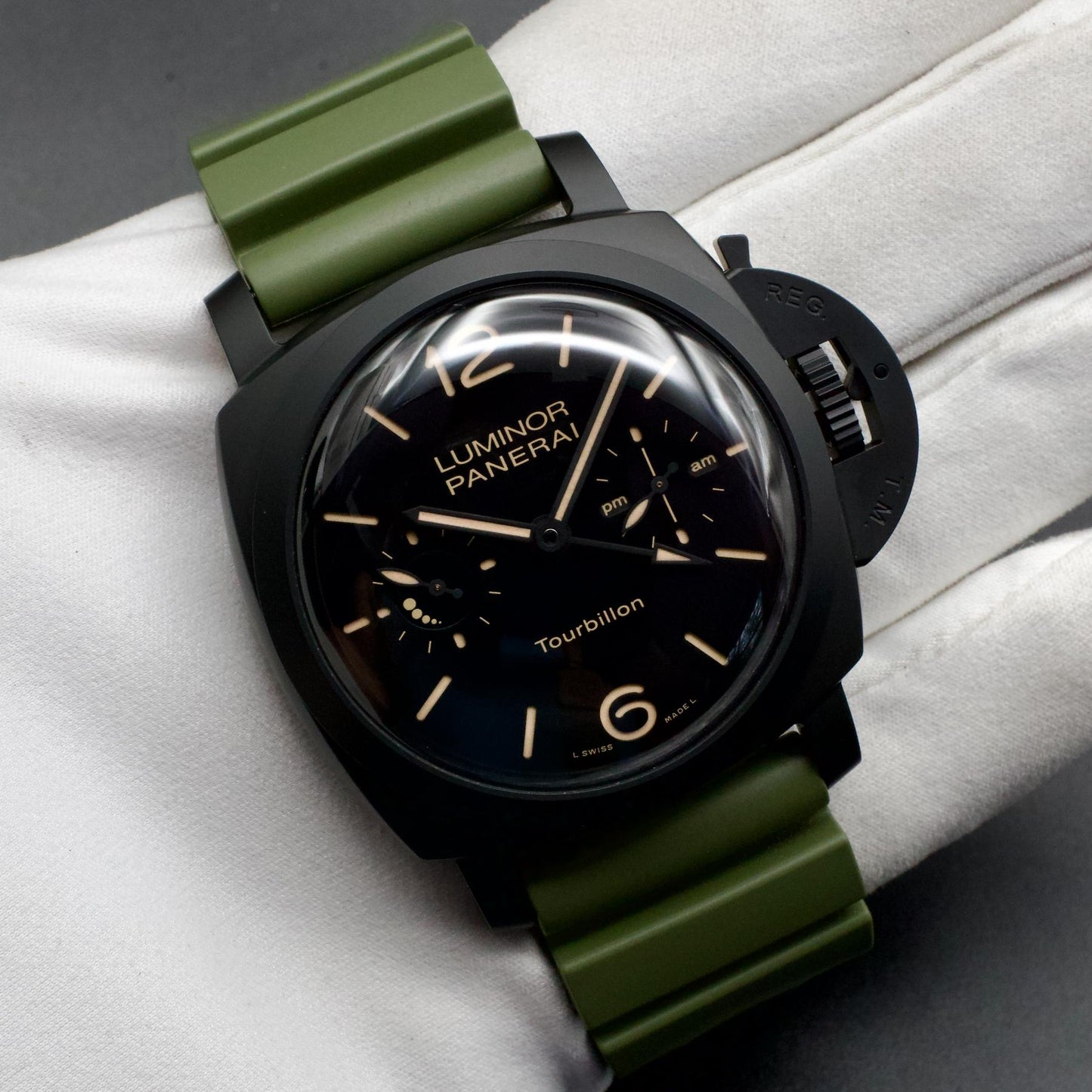 Panerai Luminor 1950 Tourbillon GMT PAM00396 48mm Ceramic Ltd 100 Pcs