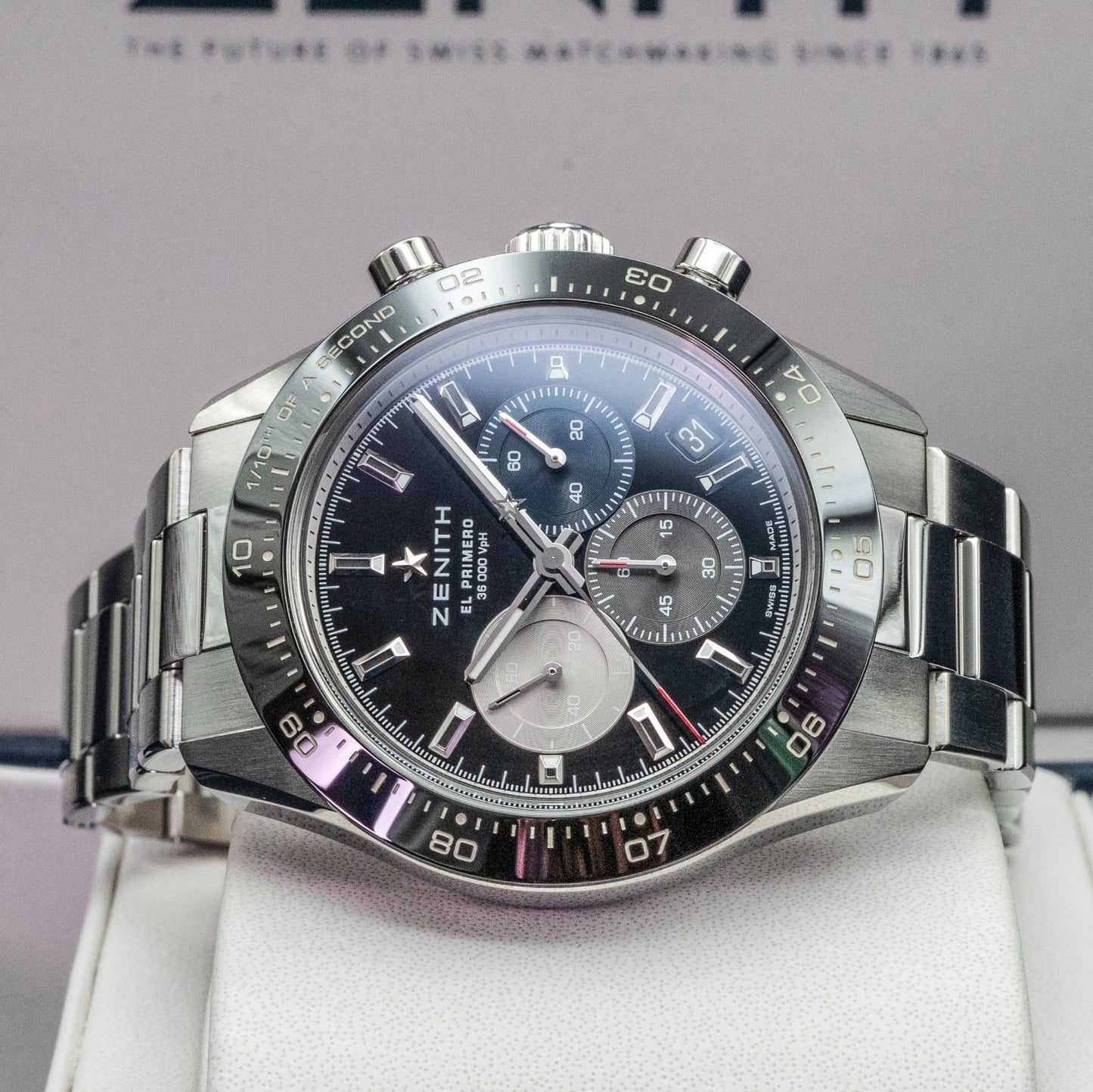 Zenith Chronomaster Sport 41mm El Primero Black Dial Box Papers 2021
