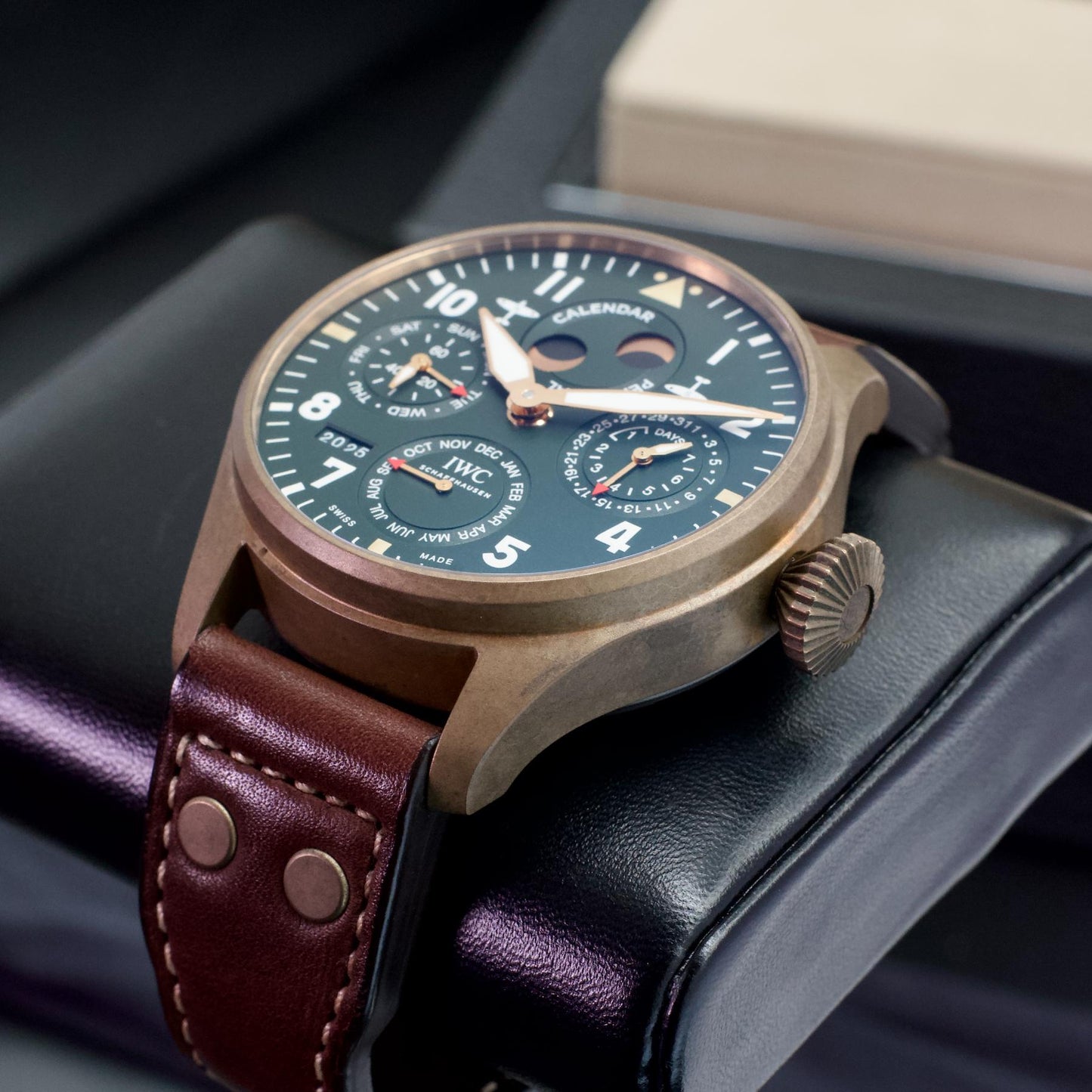 IWC Big Pilot Perpetual Calendar Spitfire Bronze 46.2mm Green IW503601