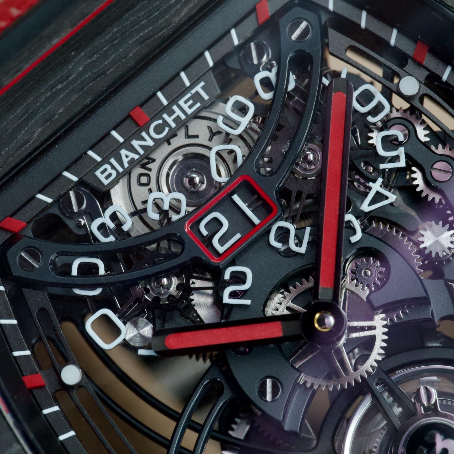 Bianchet Flying Tourbillon Grande Date Carbon Red B1.618 43mm Swiss B&P CBRFTGD4