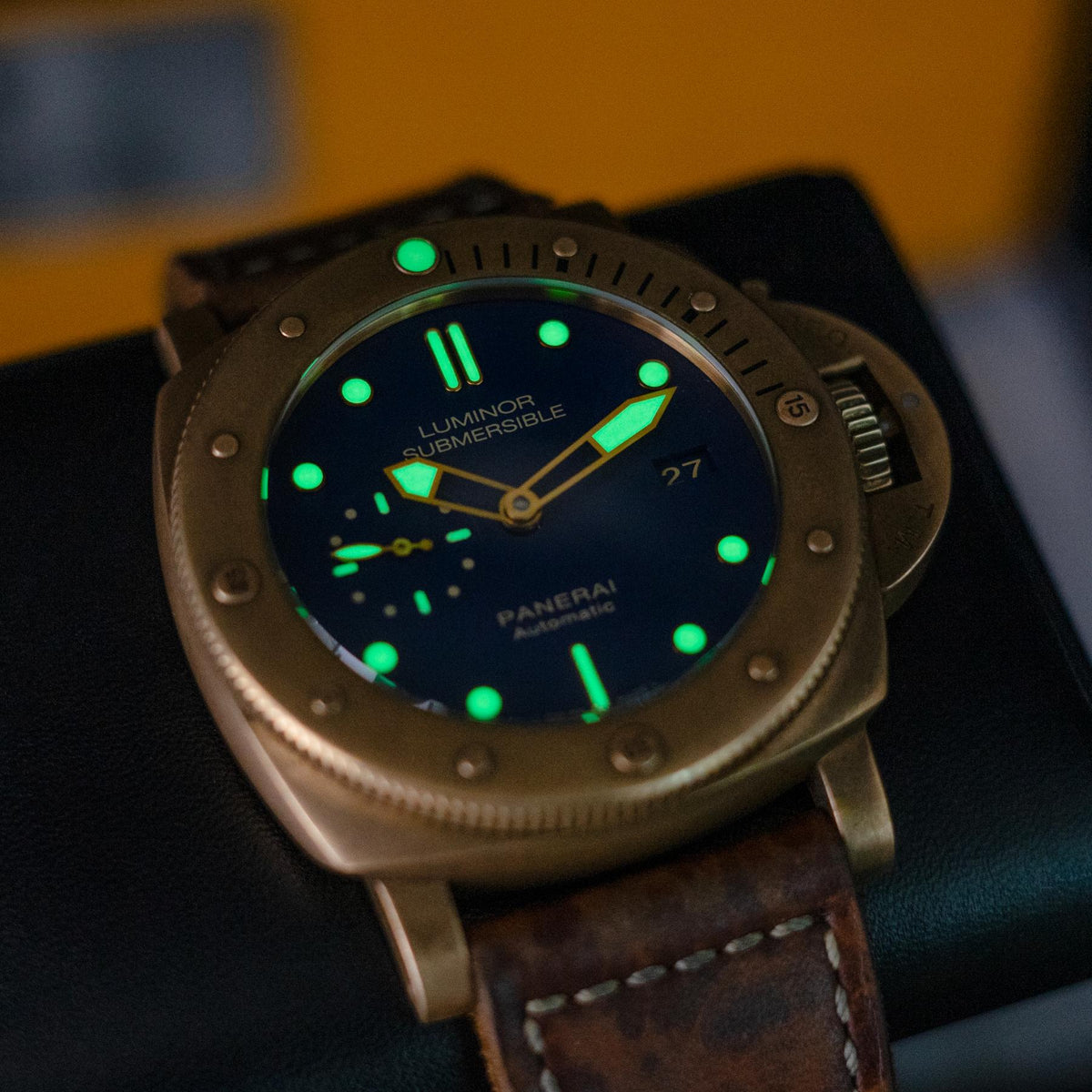 Panerai Luminor Submersible 1950 Bronzo PAM00671 47mm Blue Dial Box Papers 2017
