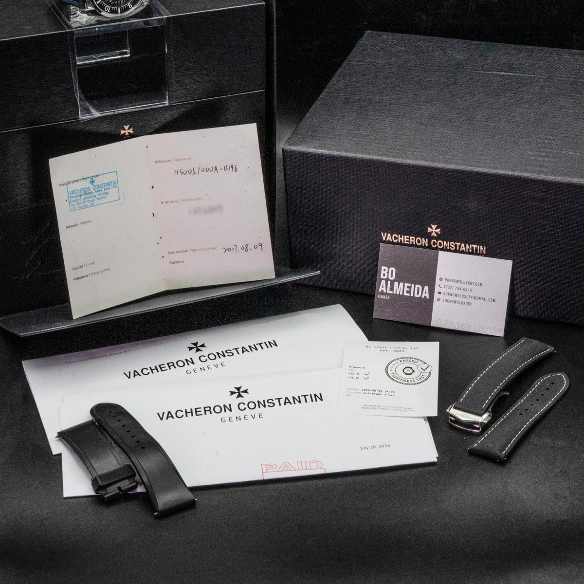 Vacheron Constantin Quai De L'Ile Date 4500S/000A-B196 Steel Black Box Papers