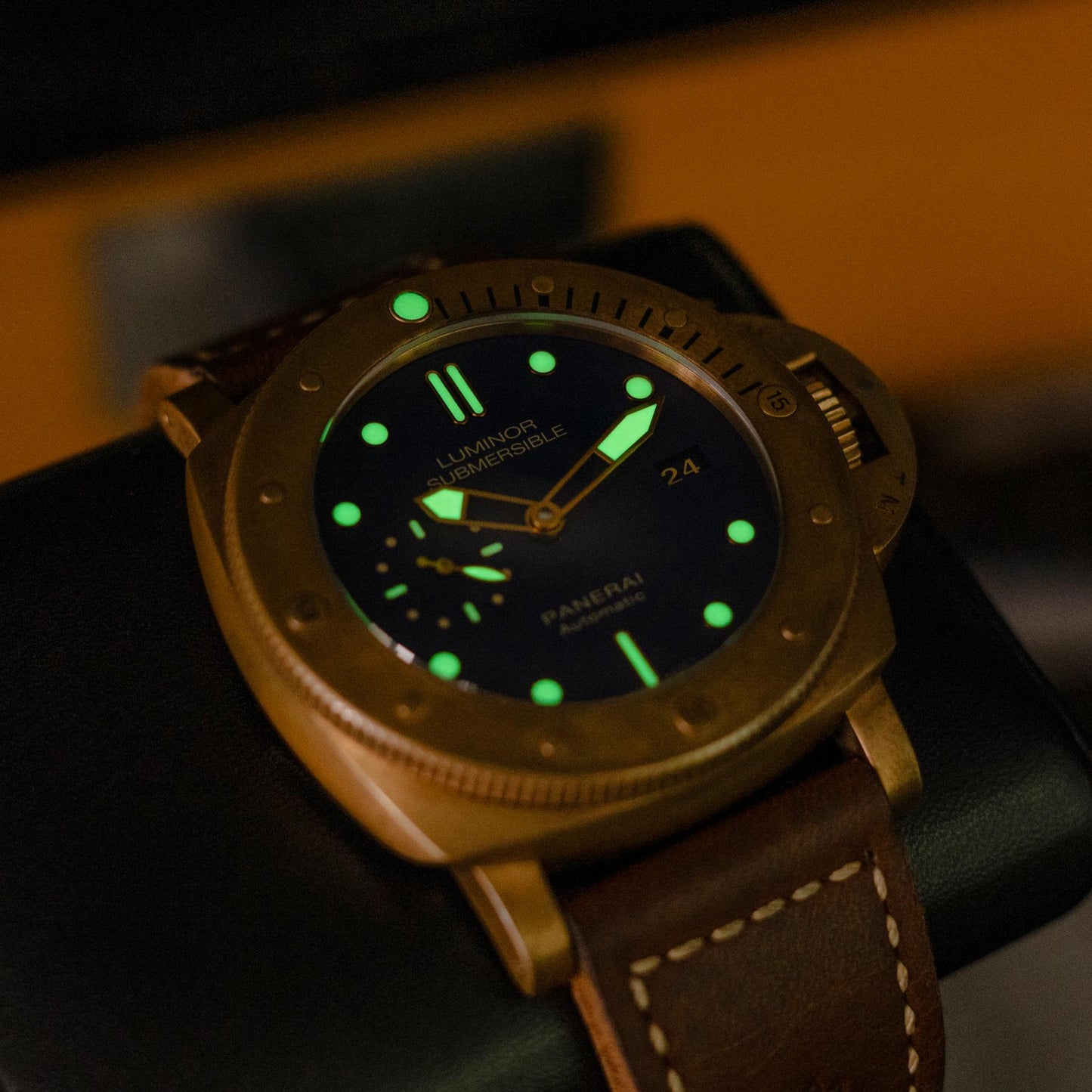 Panerai Luminor Submersible 1950 Bronzo PAM00671 47mm Blue Dial Box Papers 2017