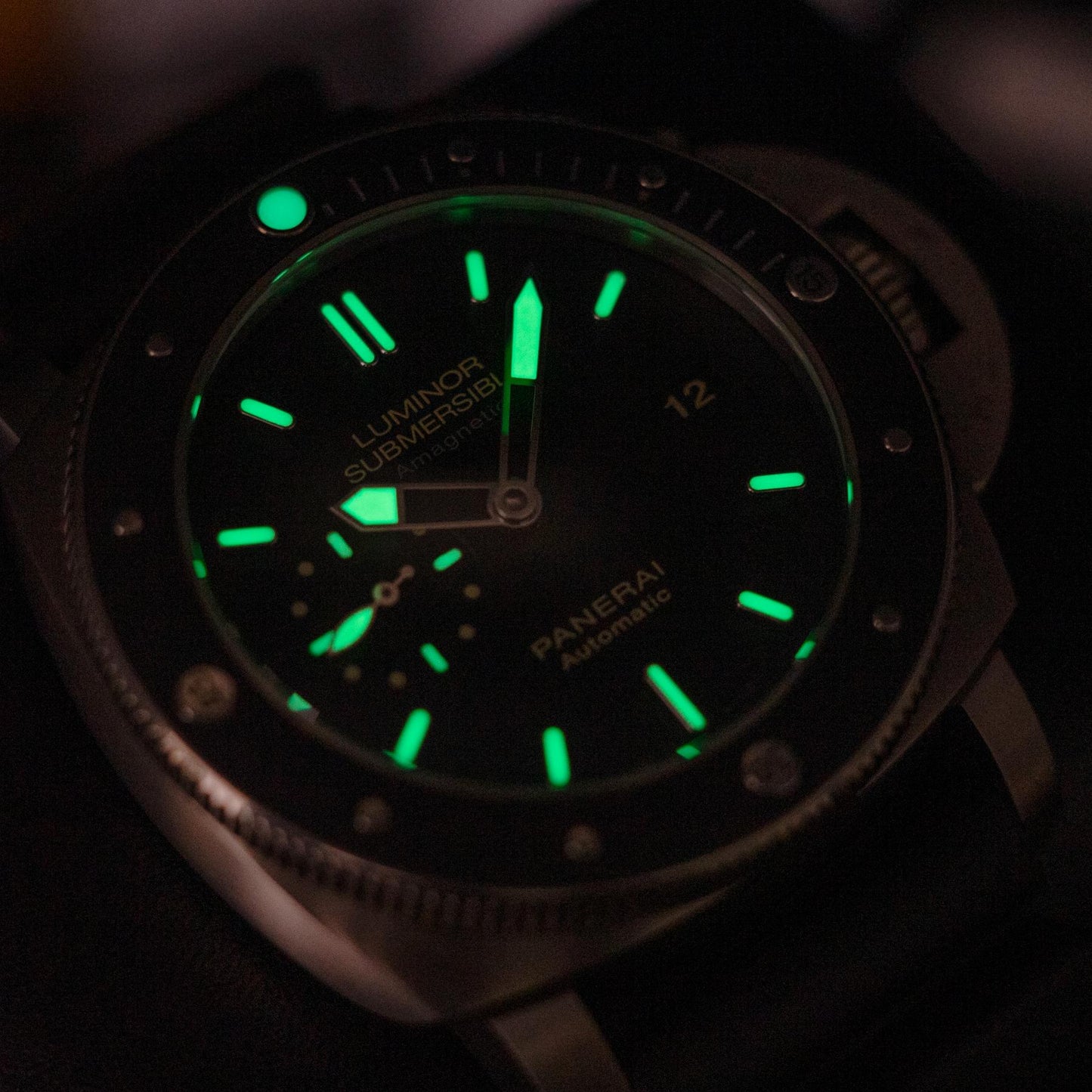 Panerai Luminor Submersible PAM00389 47mm Titanium Black Dial Box Papers 2015