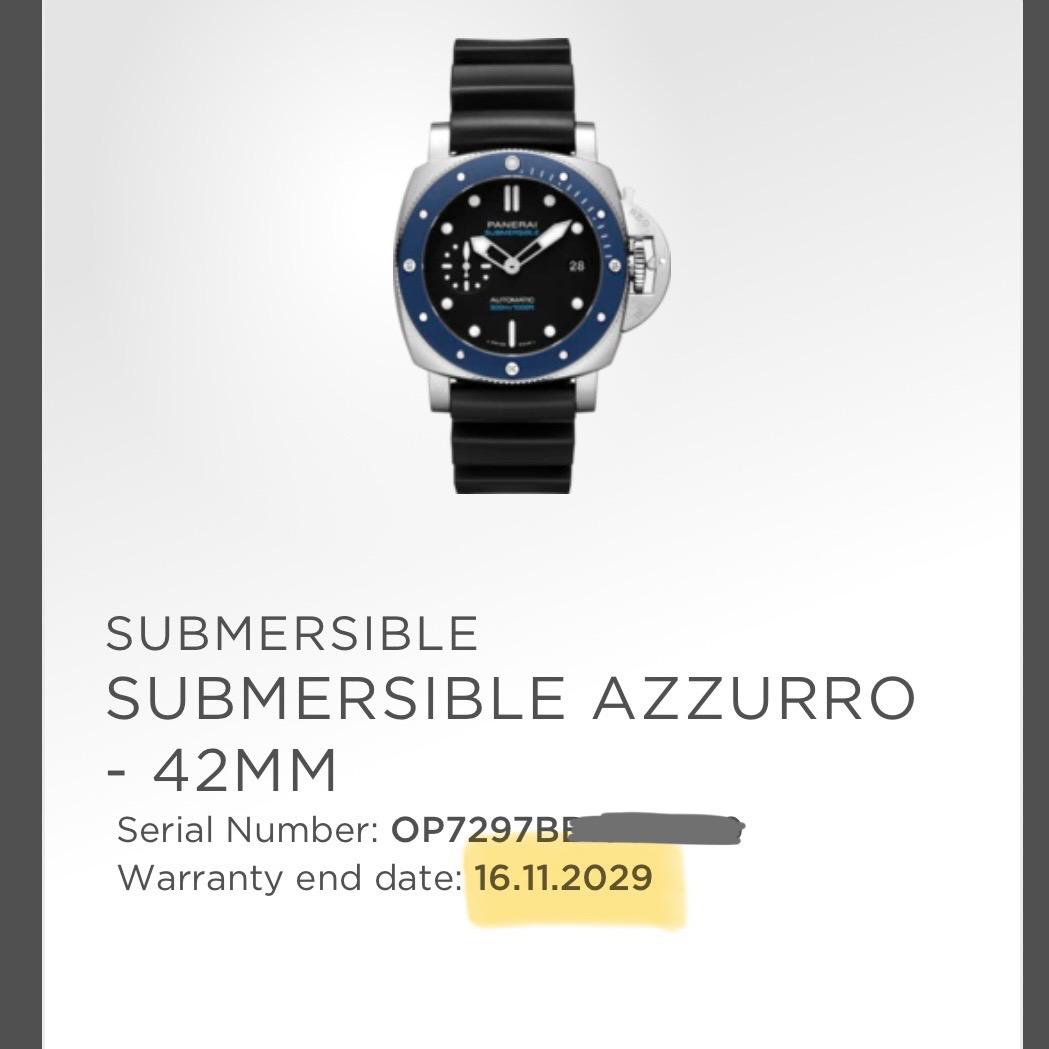 Panerai Luminor Submersible Limited Edition Automatic Azzurro Blue PAM01209