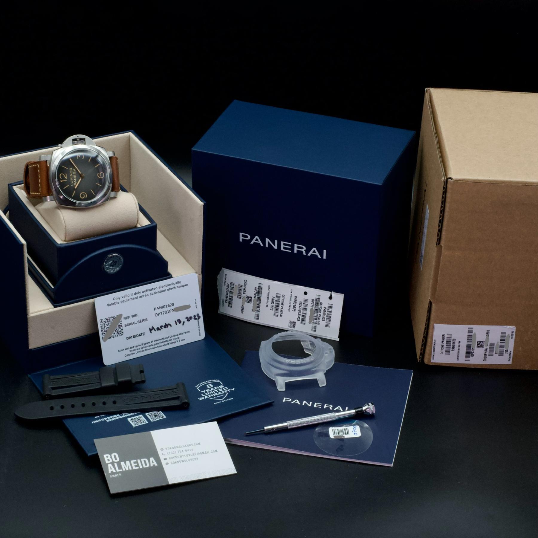 Panerai Luminor Tre Giorni Patina Stainless Steel Gradient Dial 47mm PAM01628