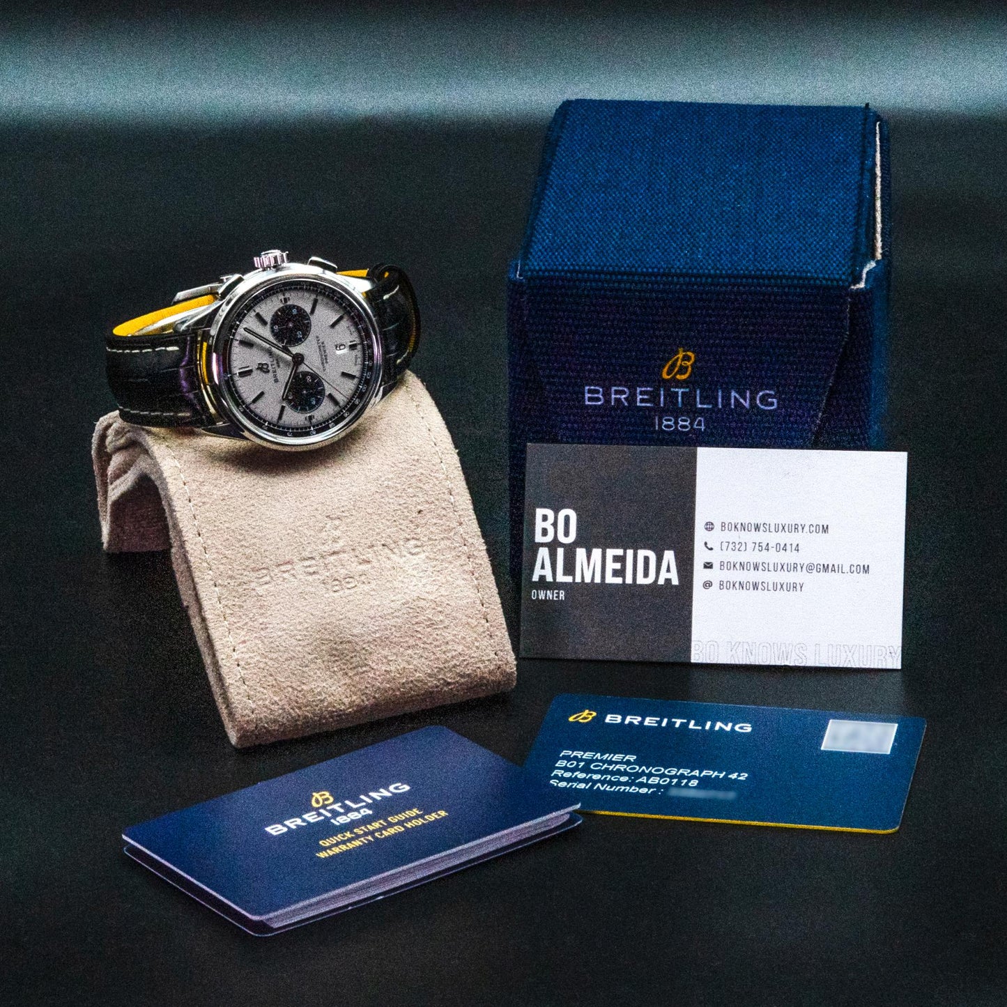 Breitling Premier B01 Chronograph 42 AB0118221G1P1 box papers
