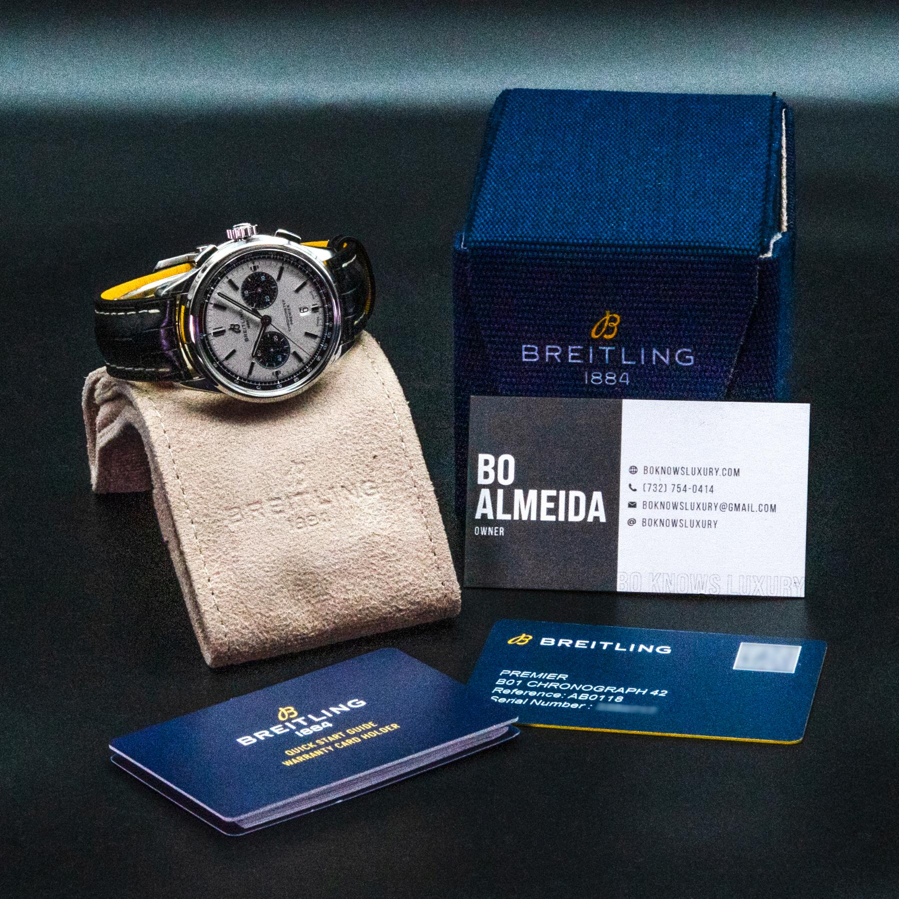 Breitling Premier B01 Chronograph 42 AB0118221G1P1 box papers