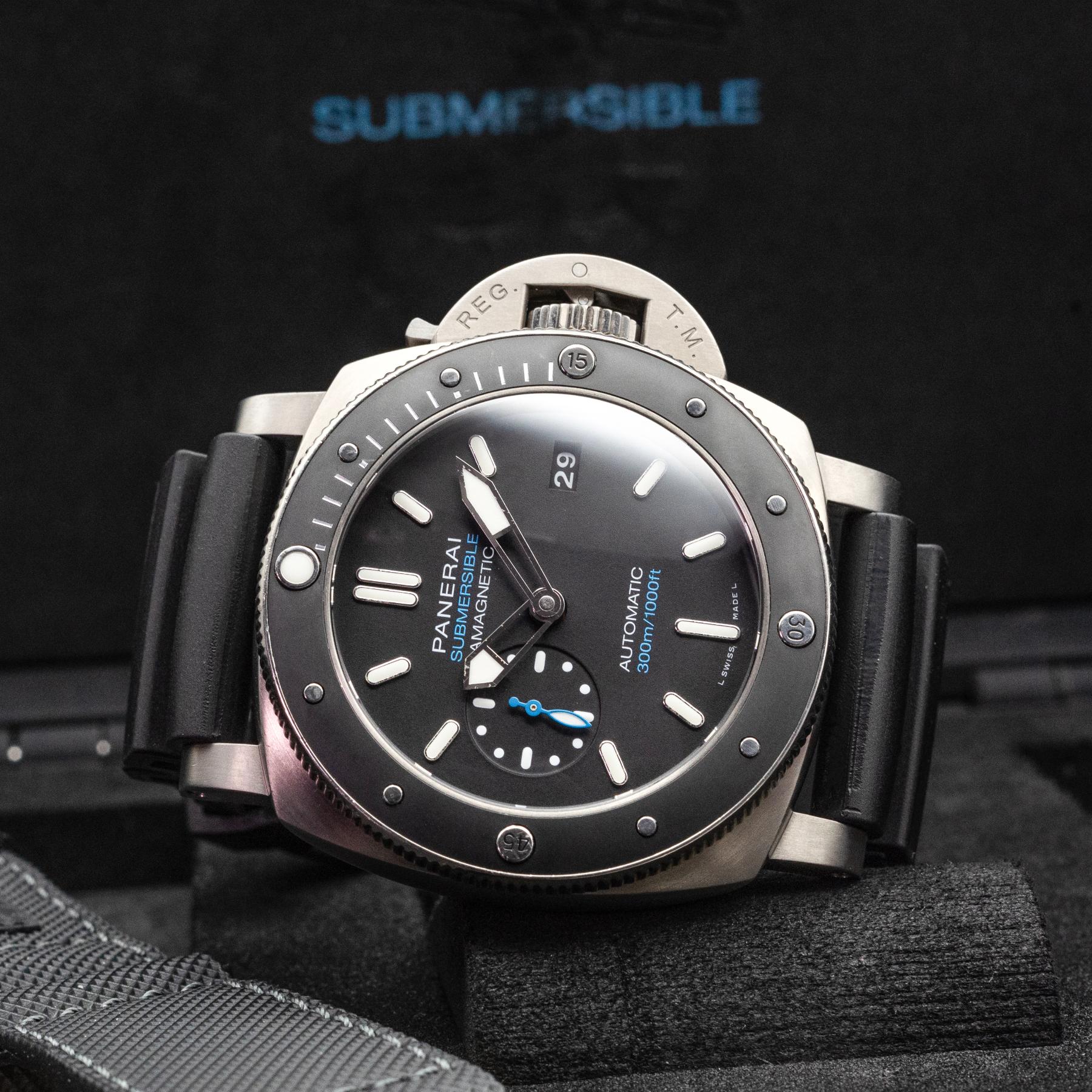 Panerai PAM01389 Luminor Submersible 1950 Amagnetic Titanium 47mm Box Papers