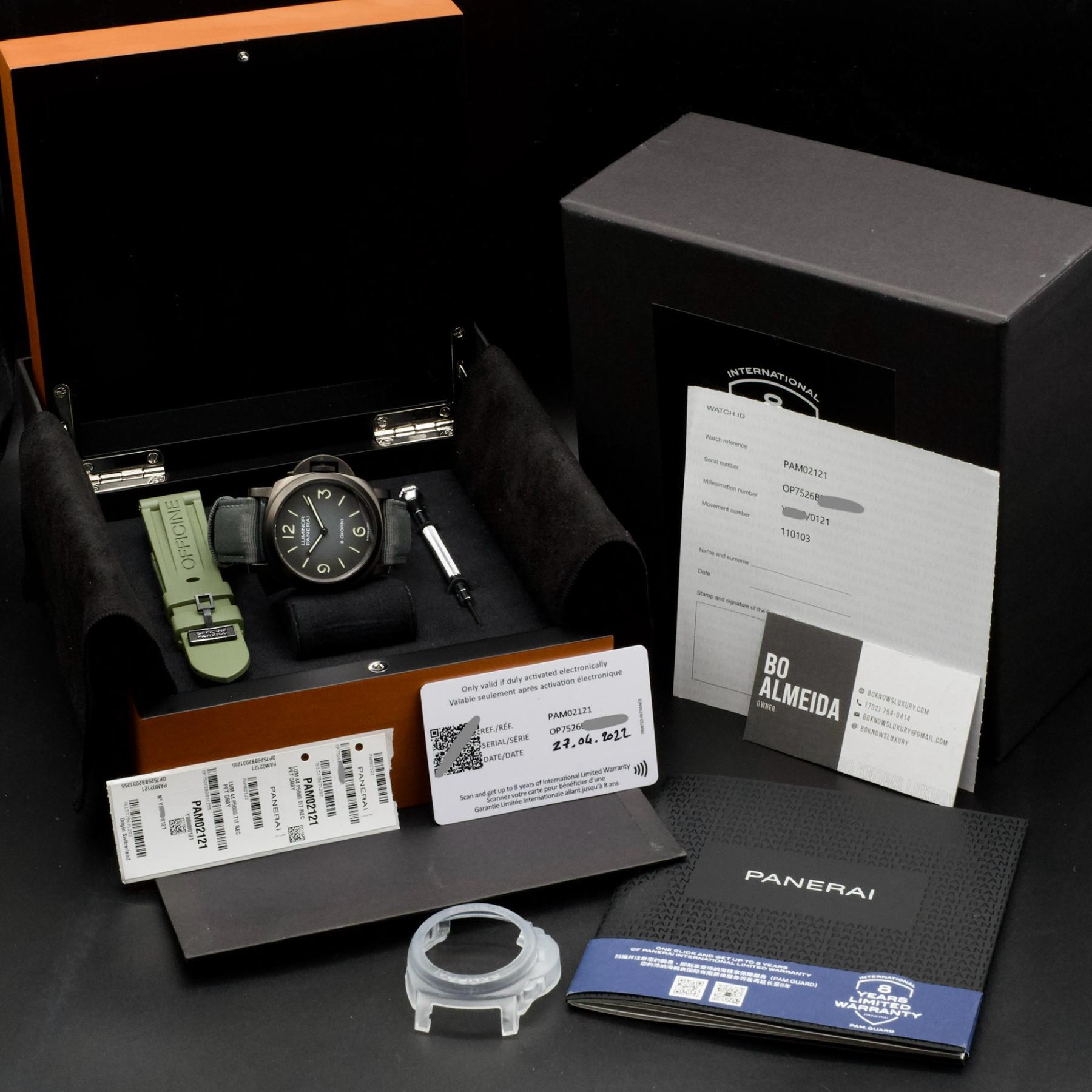 Panerai Luminor 8 Giorni Geneva Boutique Limited Edition of 121 Units PAM02121