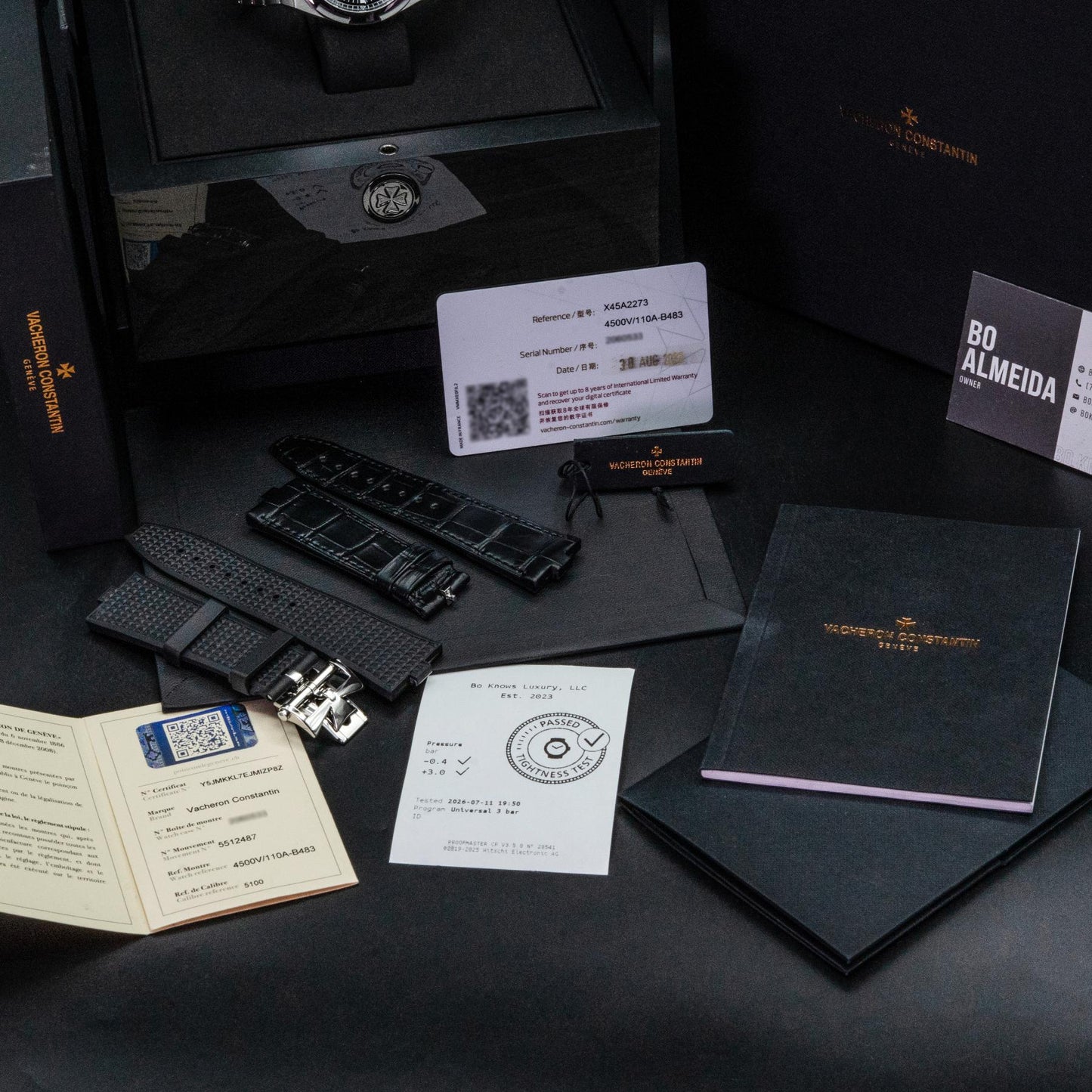 Vacheron Constantin Overseas 4500V/110A-B483 41mm Steel Black Dial Box Papers