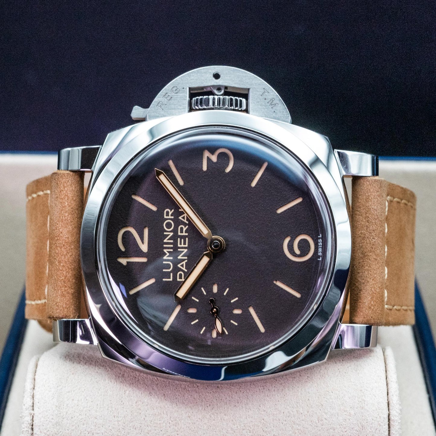 Panerai Luminor PAM01731 44mm Steel Tobacco Sandwich Dial Box Papers 2026
