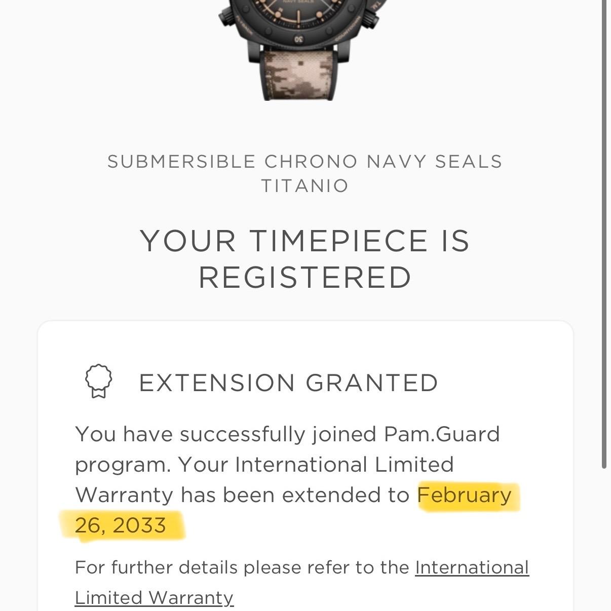 Panerai PAM01521 Submersible Chrono Navy SEALs Titanio 47mm Ltd 80 Pieces
