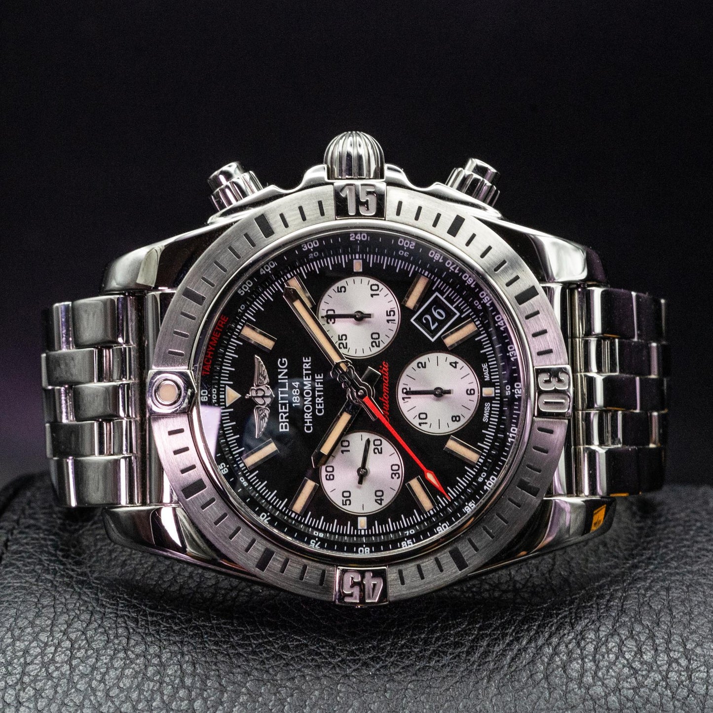 Breitling Chronomat 44 Airborne AB01154G/BD13-375A Steel Black Box Papers 2014