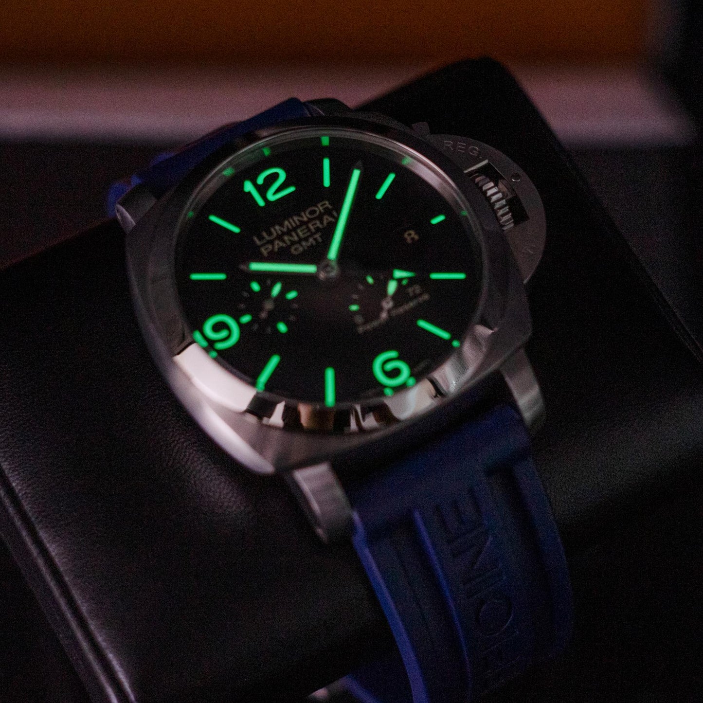 Panerai Luminor 1950 GMT PAM00321 44mm Steel Black Dial Box Papers 2013