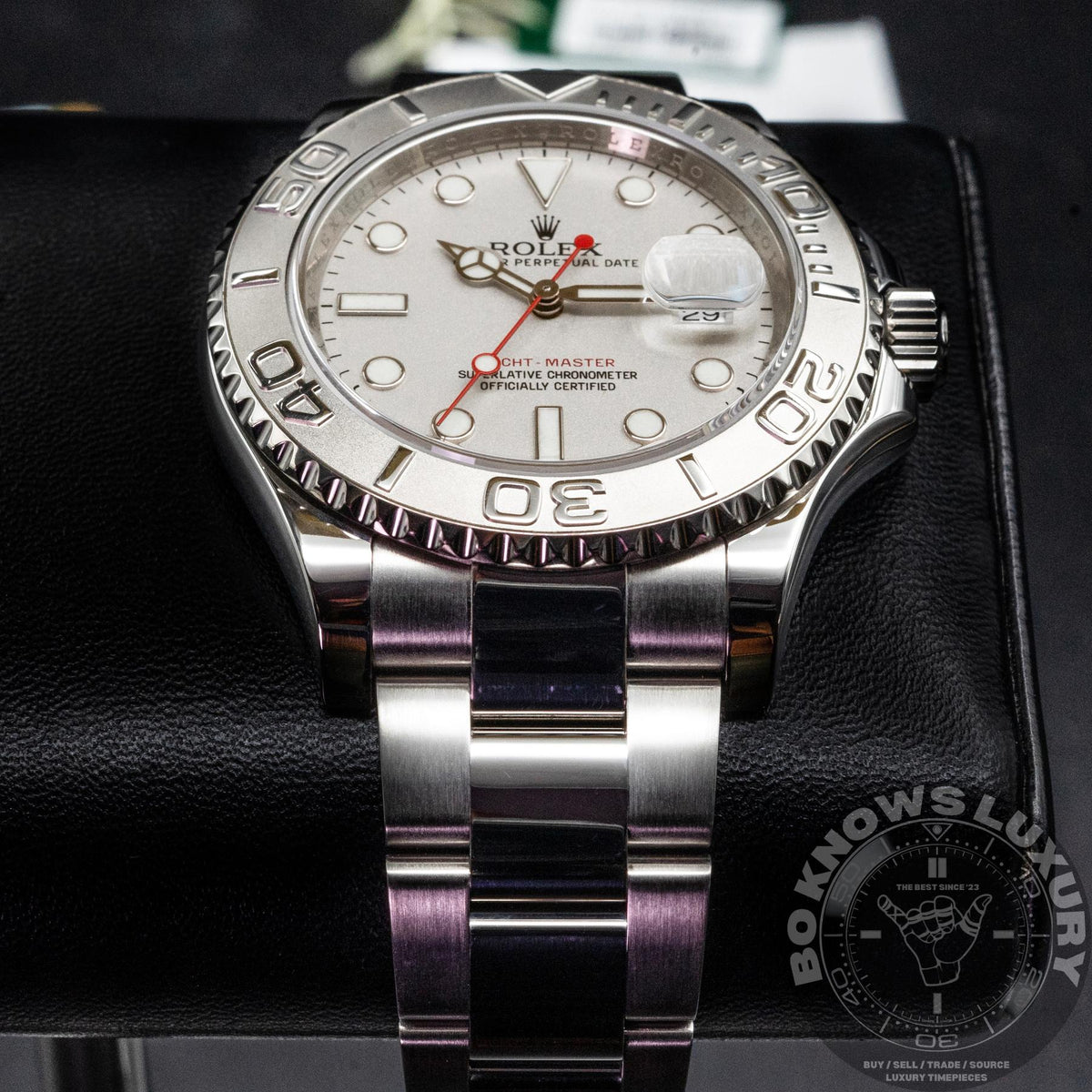 Rolex Yacht-Master 116622 40mm Steel Platinum Bezel Rhodium Dial Papers 2015