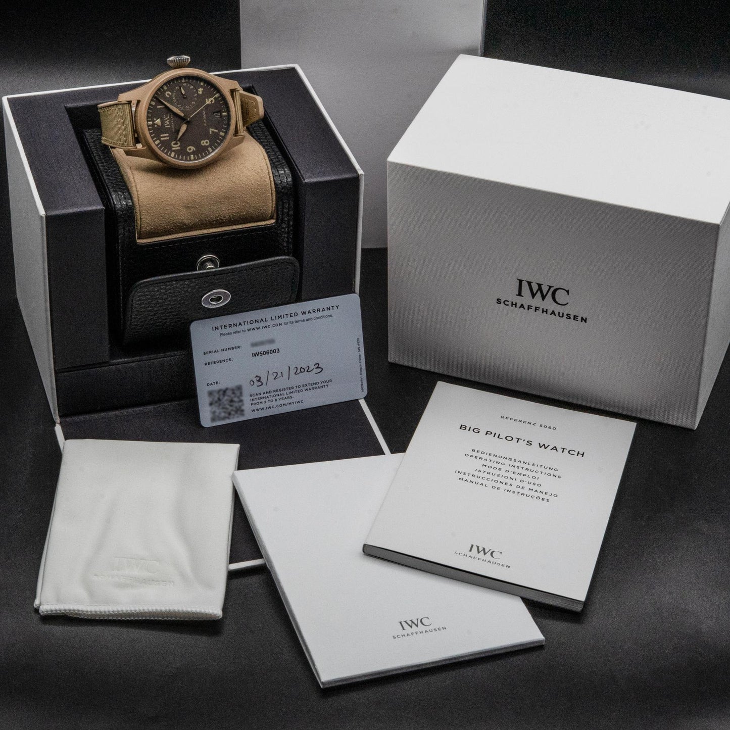 IWC Big Pilot Top Gun Mojave Desert IW506003 46mm Ceramic Box Papers 2023
