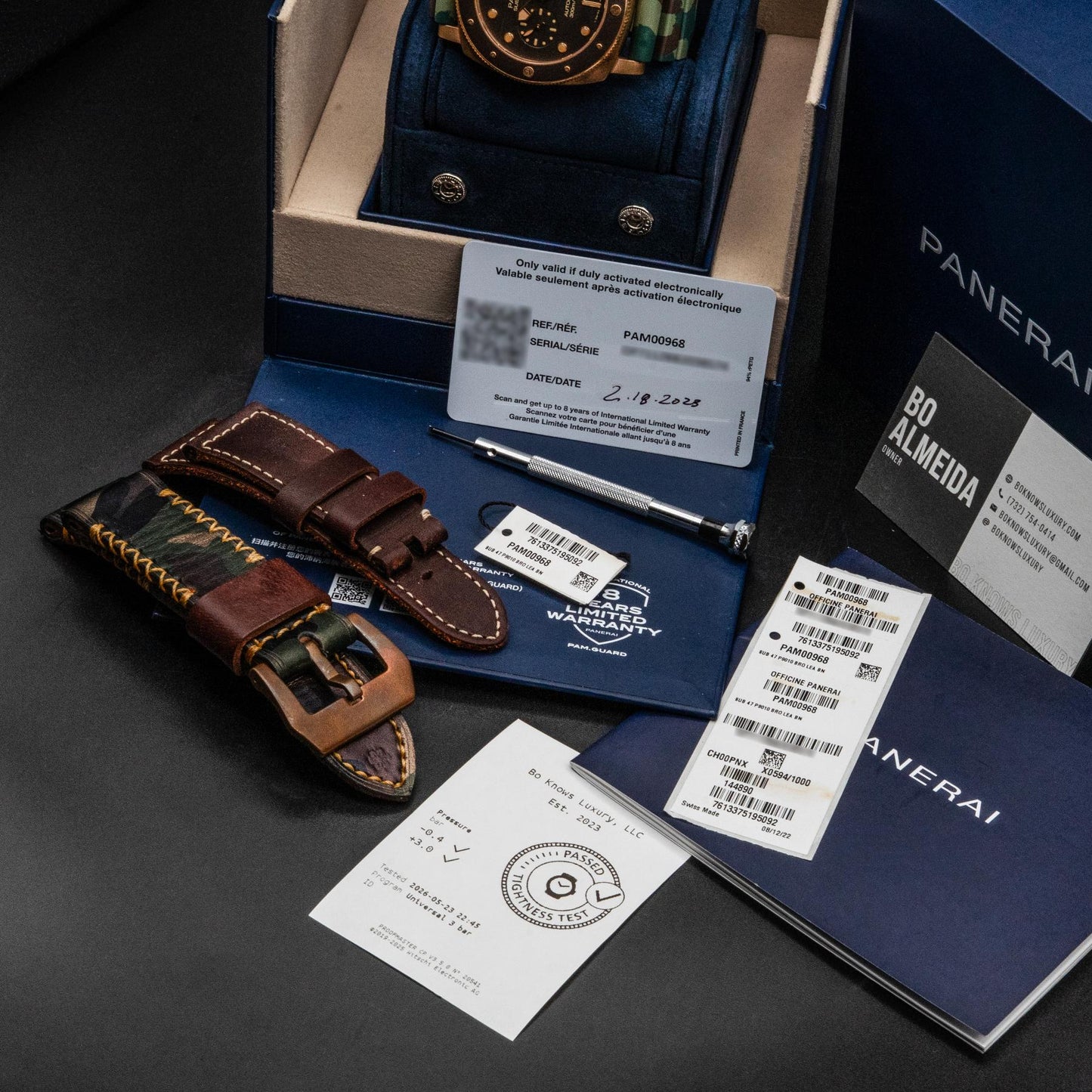 Panerai Submersible Bronzo PAM00968 47mm Bronze Brown Dial Box Papers 2023