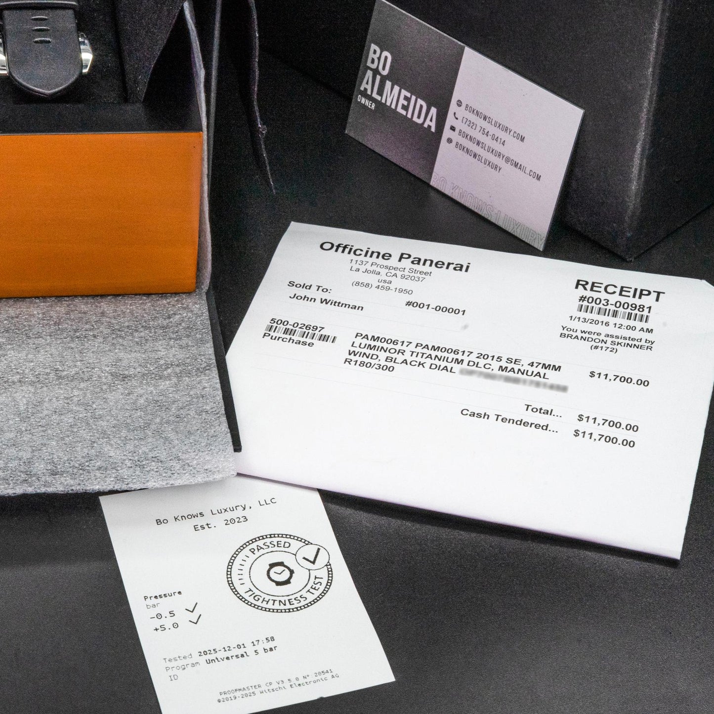 Panerai Luminor 1950 PAM00617 47mm Titanium DLC Black Dial LE 300