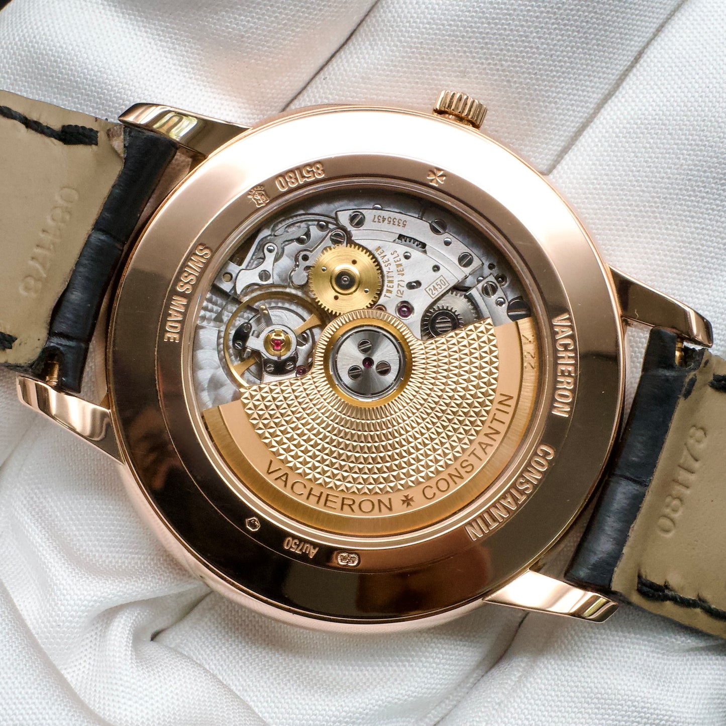 Vacheron Constantin Patrimony Automatic 85180/000R-9232 Rose Gold Black Dial