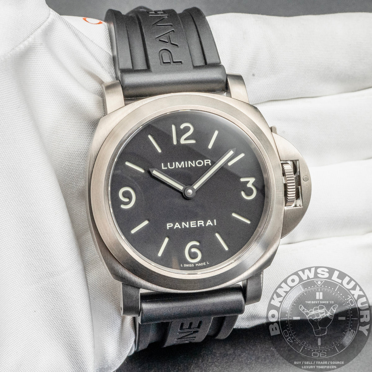Panerai Luminor Base Titanio PAM00176 44mm Titanium Black Dial Box Papers 2015