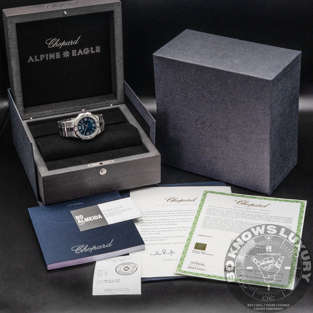 Chopard Alpine Eagle 41mm 298600-3001 Lucent Steel Blue Dial Box Papers 2026