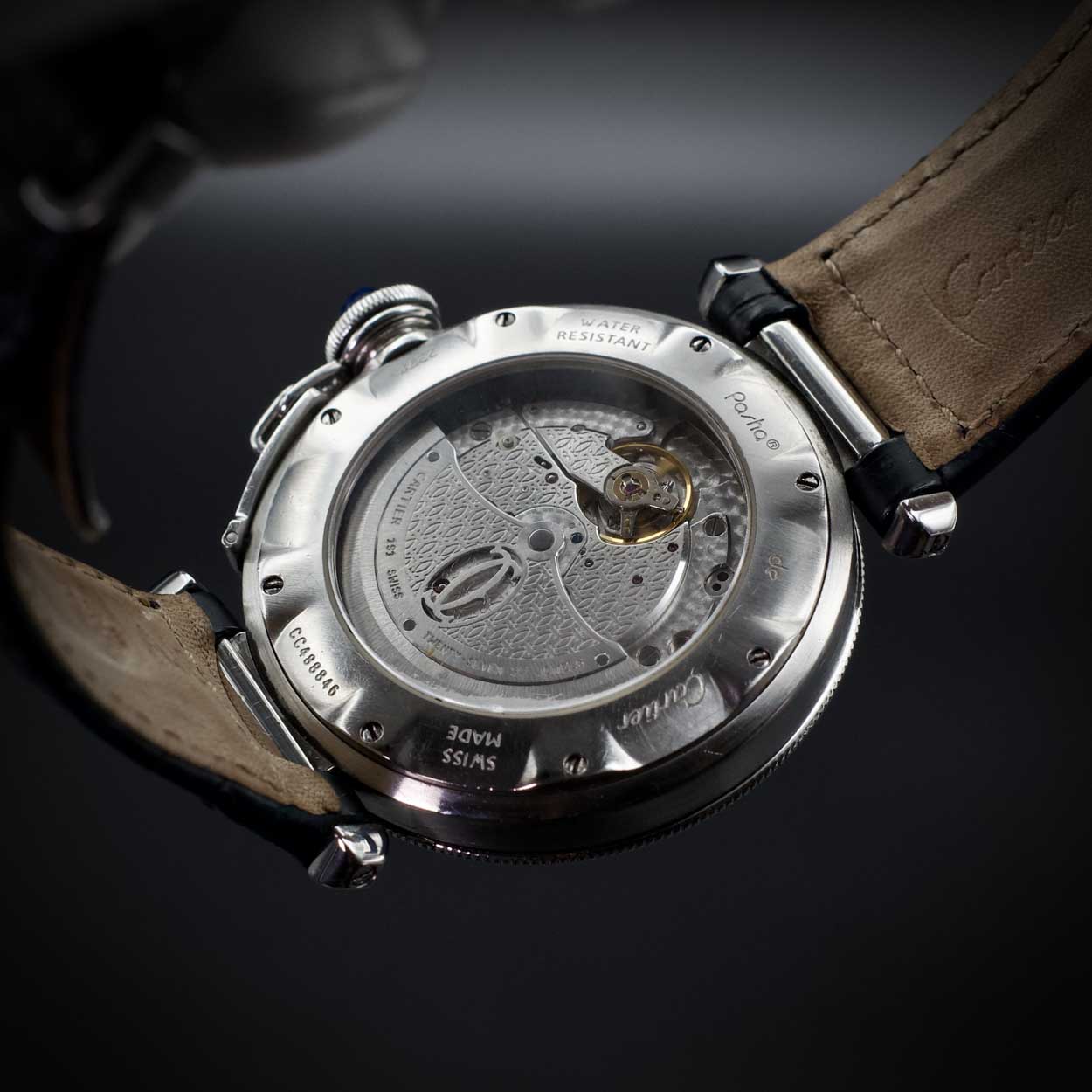 Cartier Pasha Date Automatic Stainless Steel White Dial Watch - 38mm