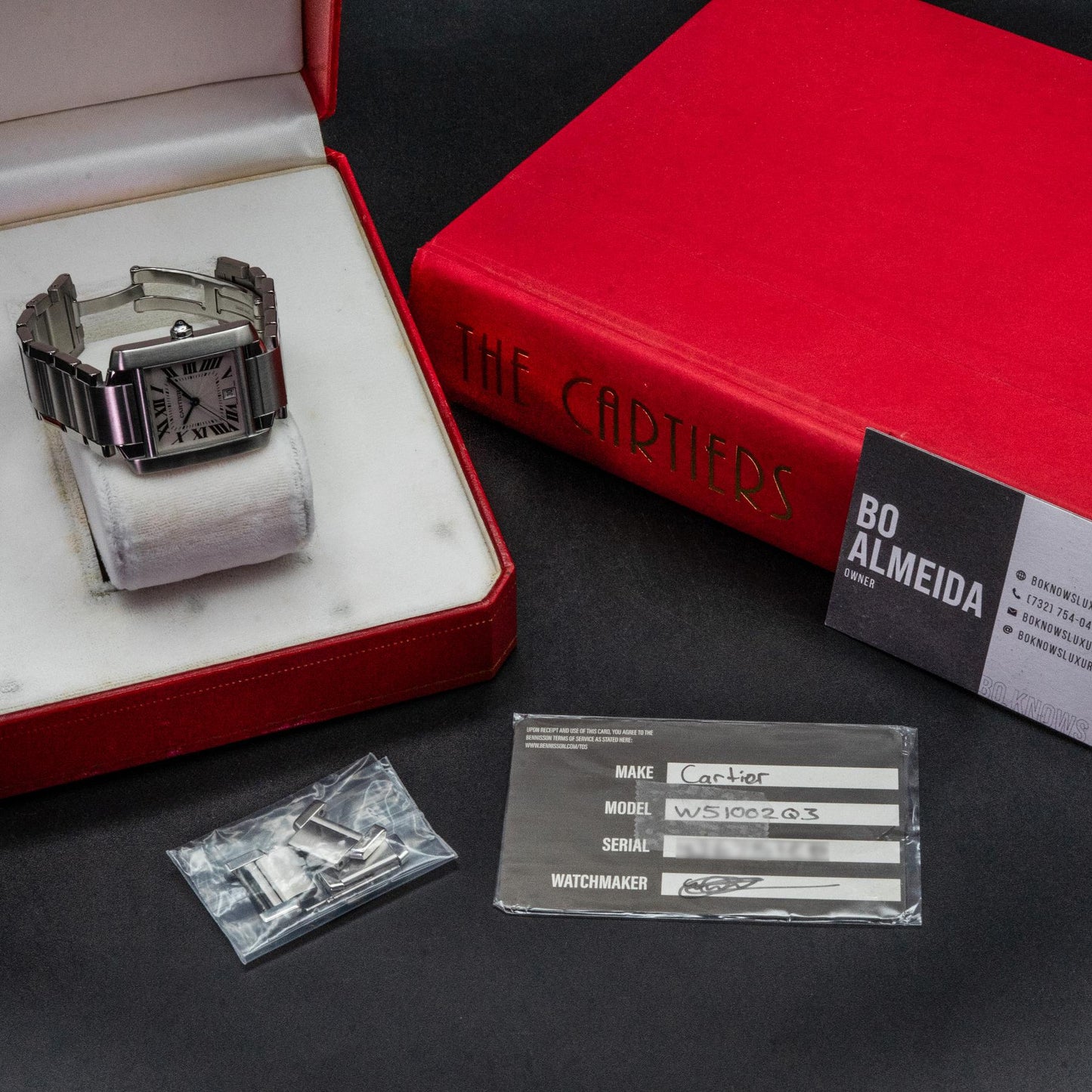 Cartier Tank Francaise 2302 28mm Steel White Dial Automatic Box No Papers