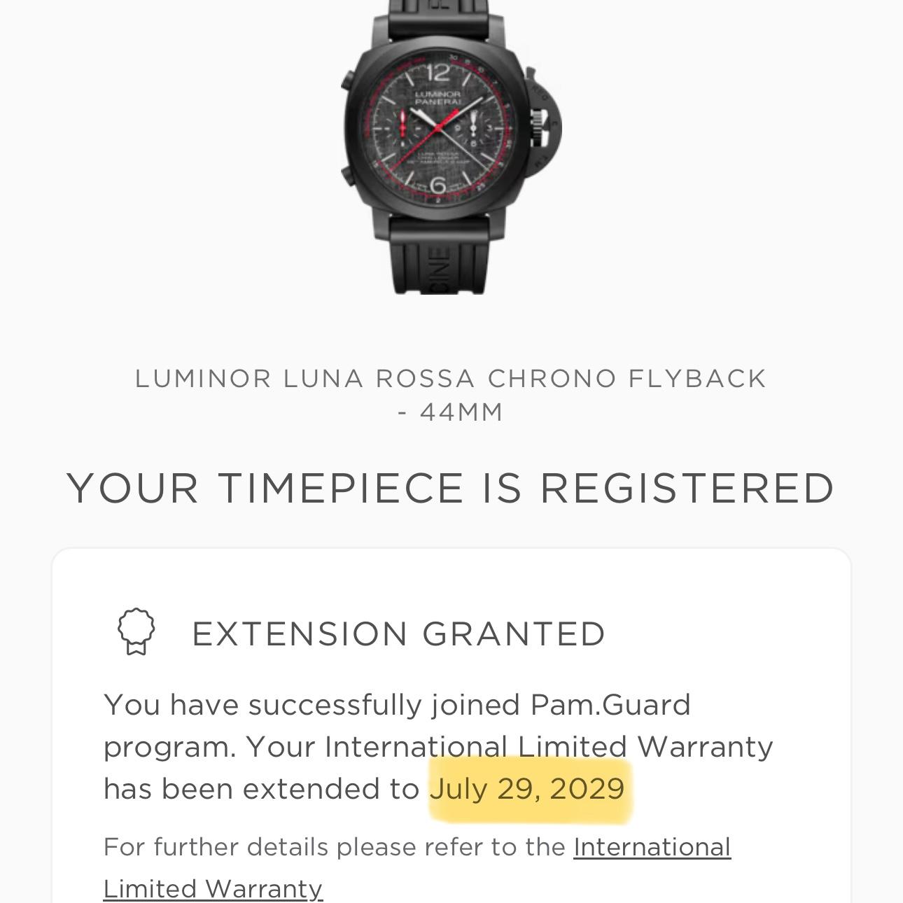 Panerai Luminor 1950 Flyback Chronograph Luna Rossa Grey Dial 44 PAM01037