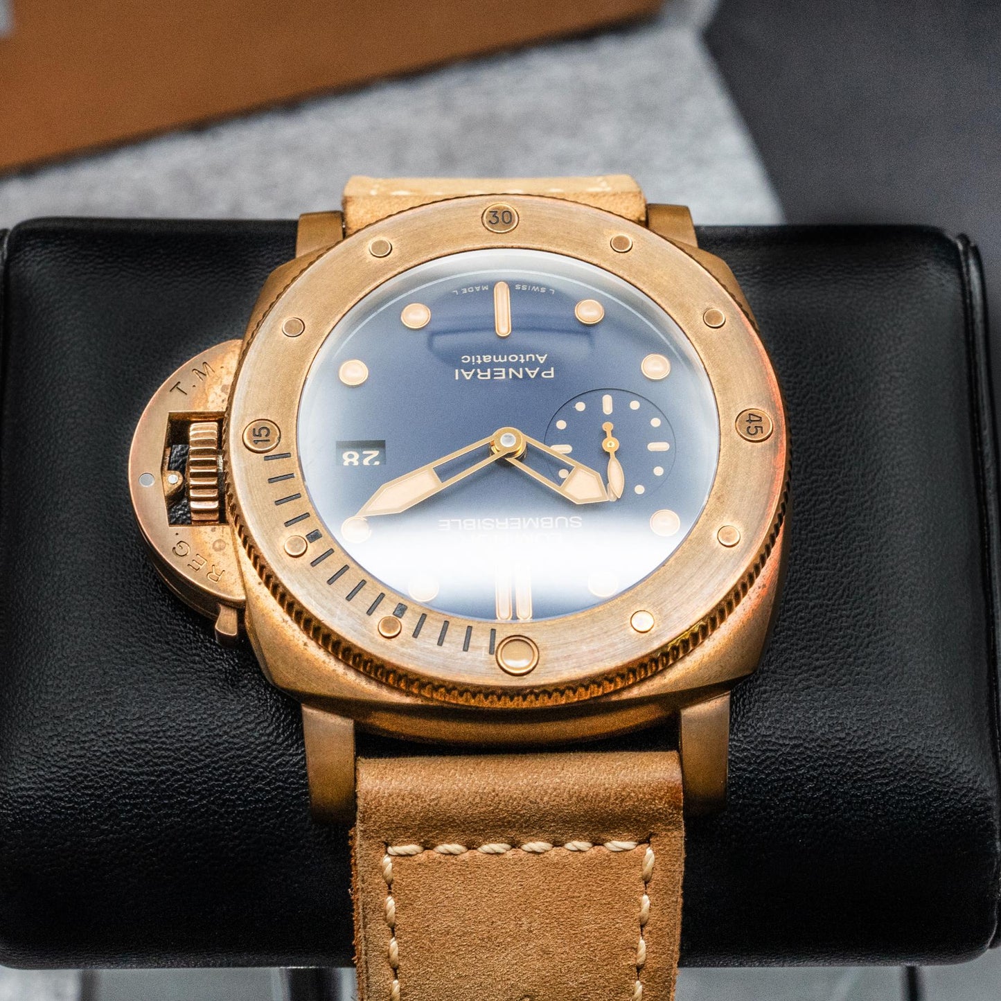 Panerai Submersible Bronzo PAM00671 47mm Blue Dial Box Papers 2018