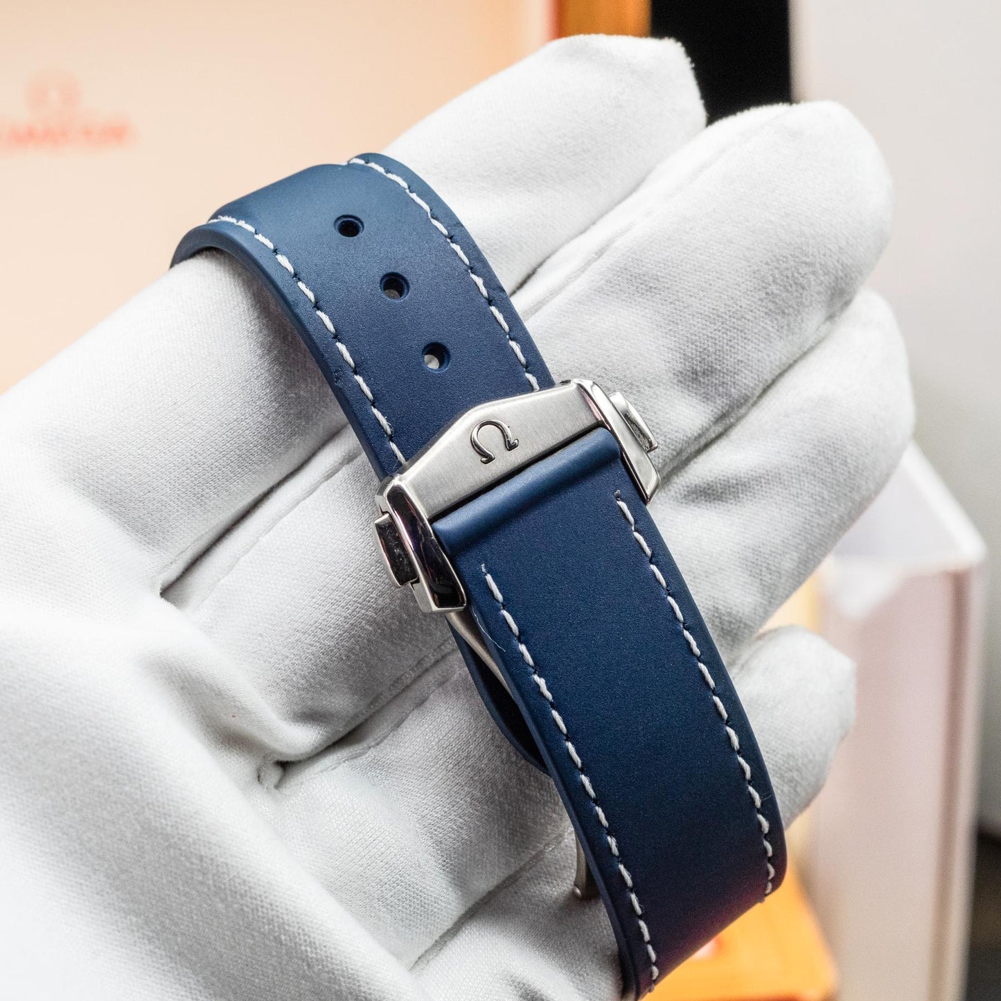 Omega Seamaster Planet Ocean 600M 42mm Titanium Blue Dial Co-Axial Box Papers