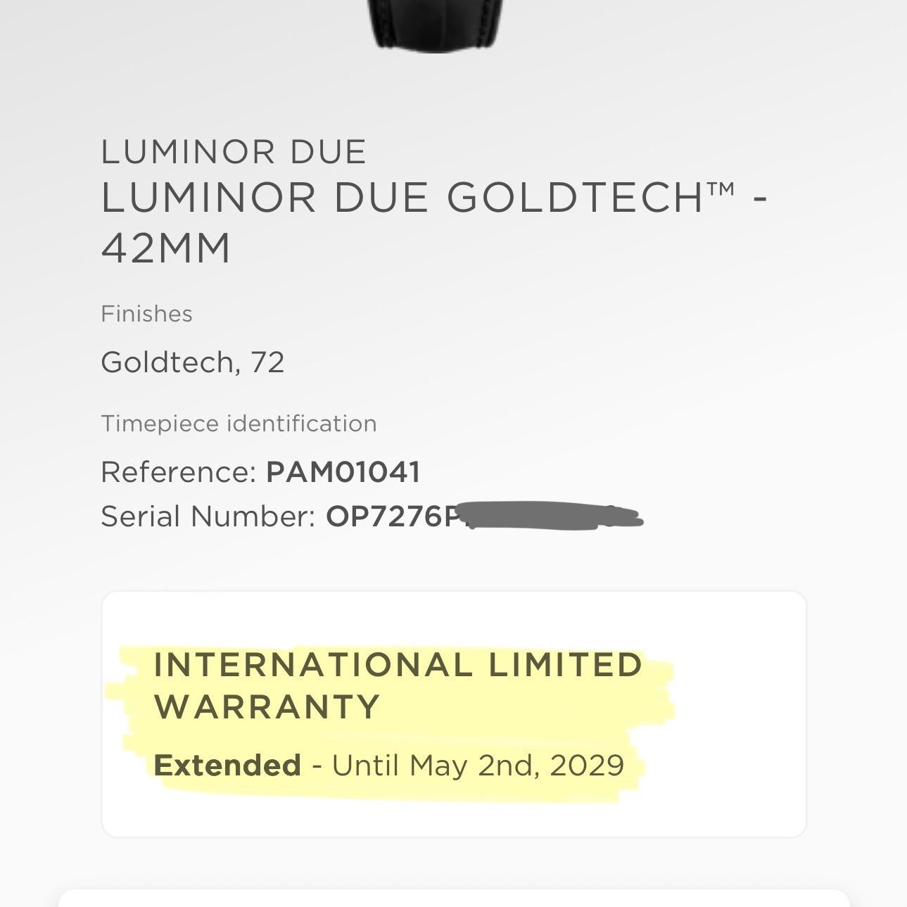 Panerai PAM01041 Luminor Due Goldtech Black Dial 42mm Complete Set